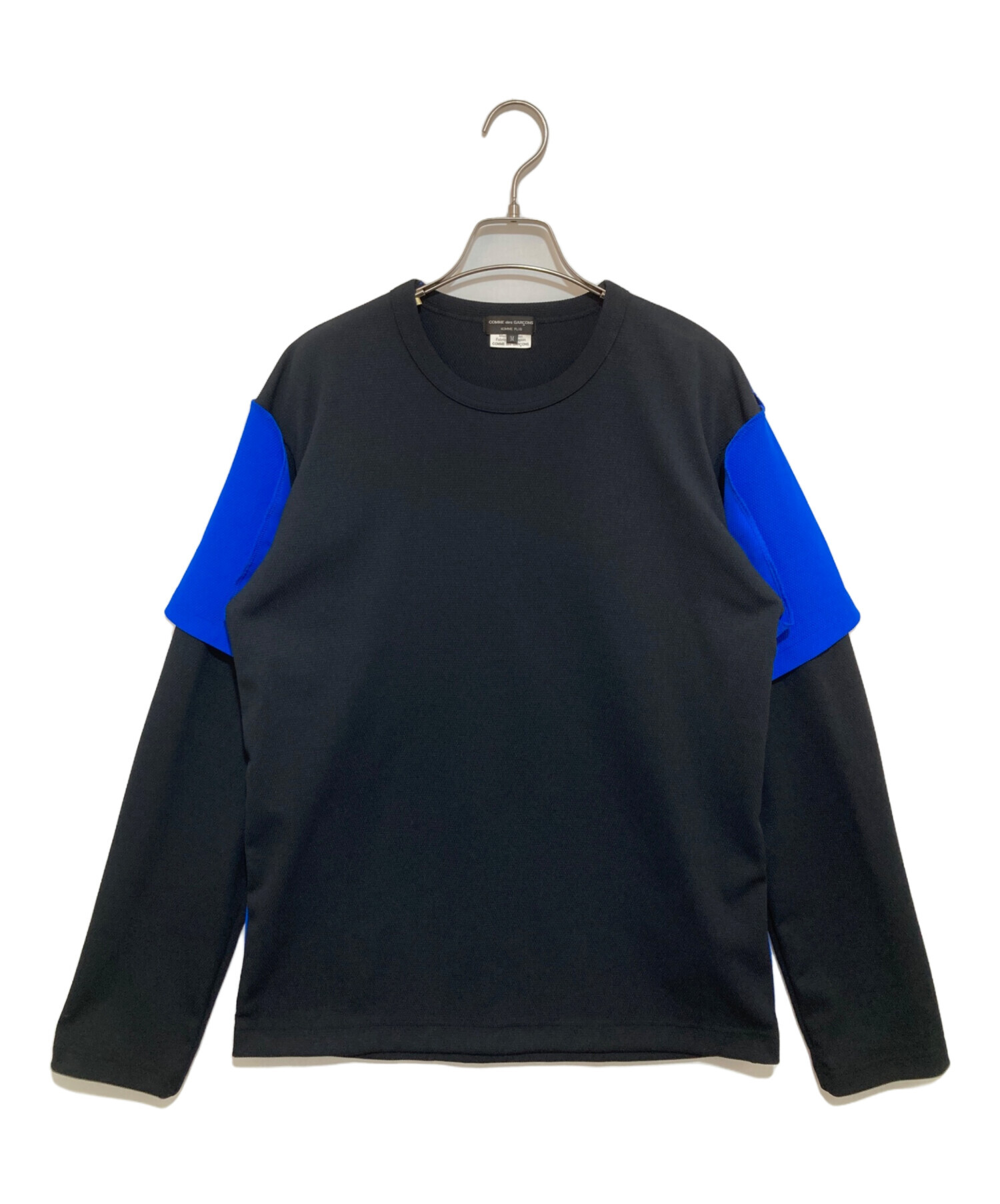 コムデギャルソンオムプリュス ジャージ素材 ロングTシャツ ドッキング