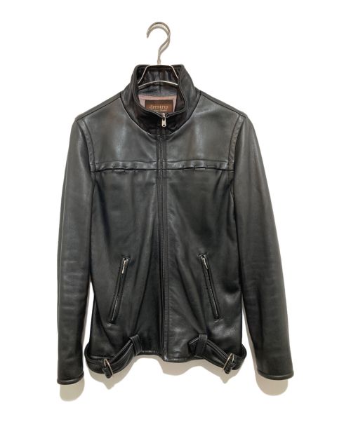 Drestrip ドレストリップ レザージャケット 0 牛革 レッド 赤 中古・古着通販】drestrip (ドレストリップ) カウレザー