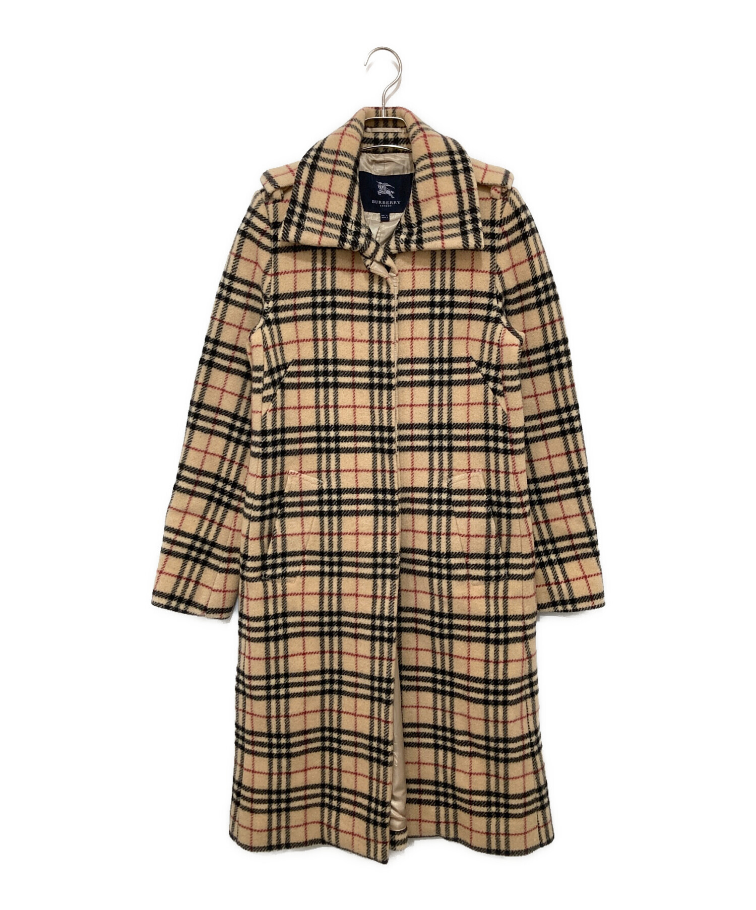 Burberry バーバリーロングコート ノバチェック ベルト付き