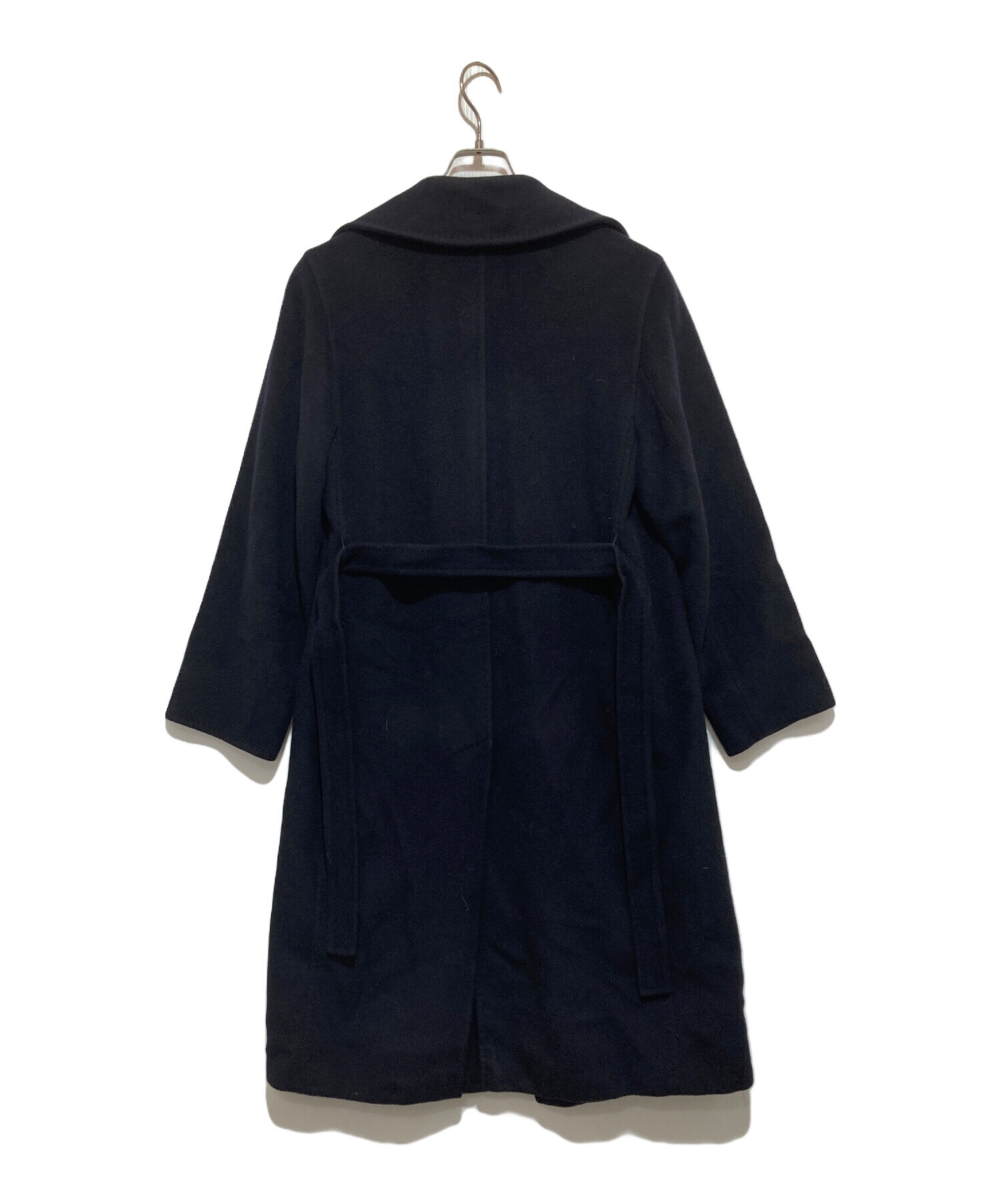 中古・古着通販】MaxMara (マックスマーラ) ベルテッドコート ネイビー