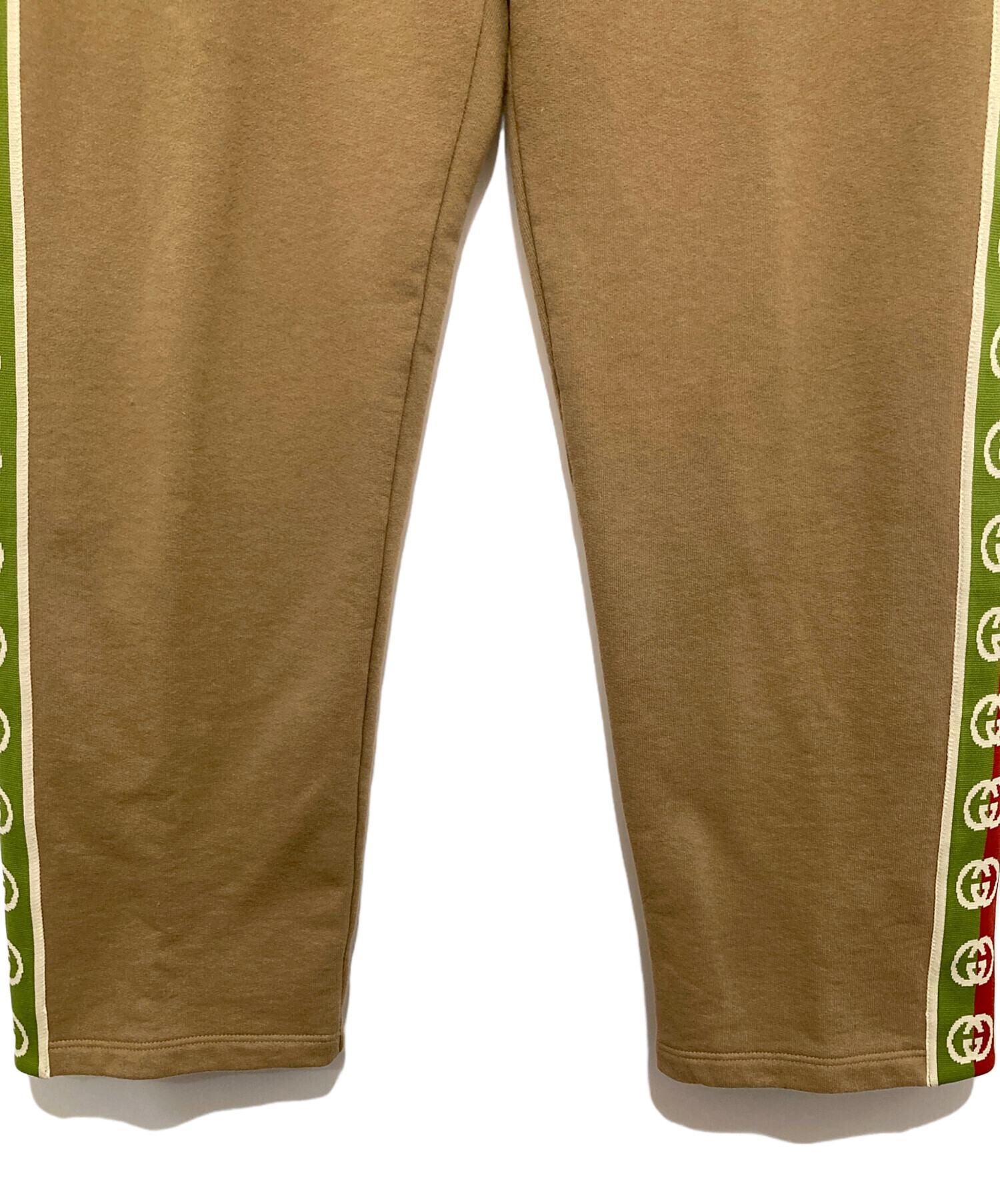 中古・古着通販】GUCCI (グッチ) サイドロゴスウェットパンツ ブラウン