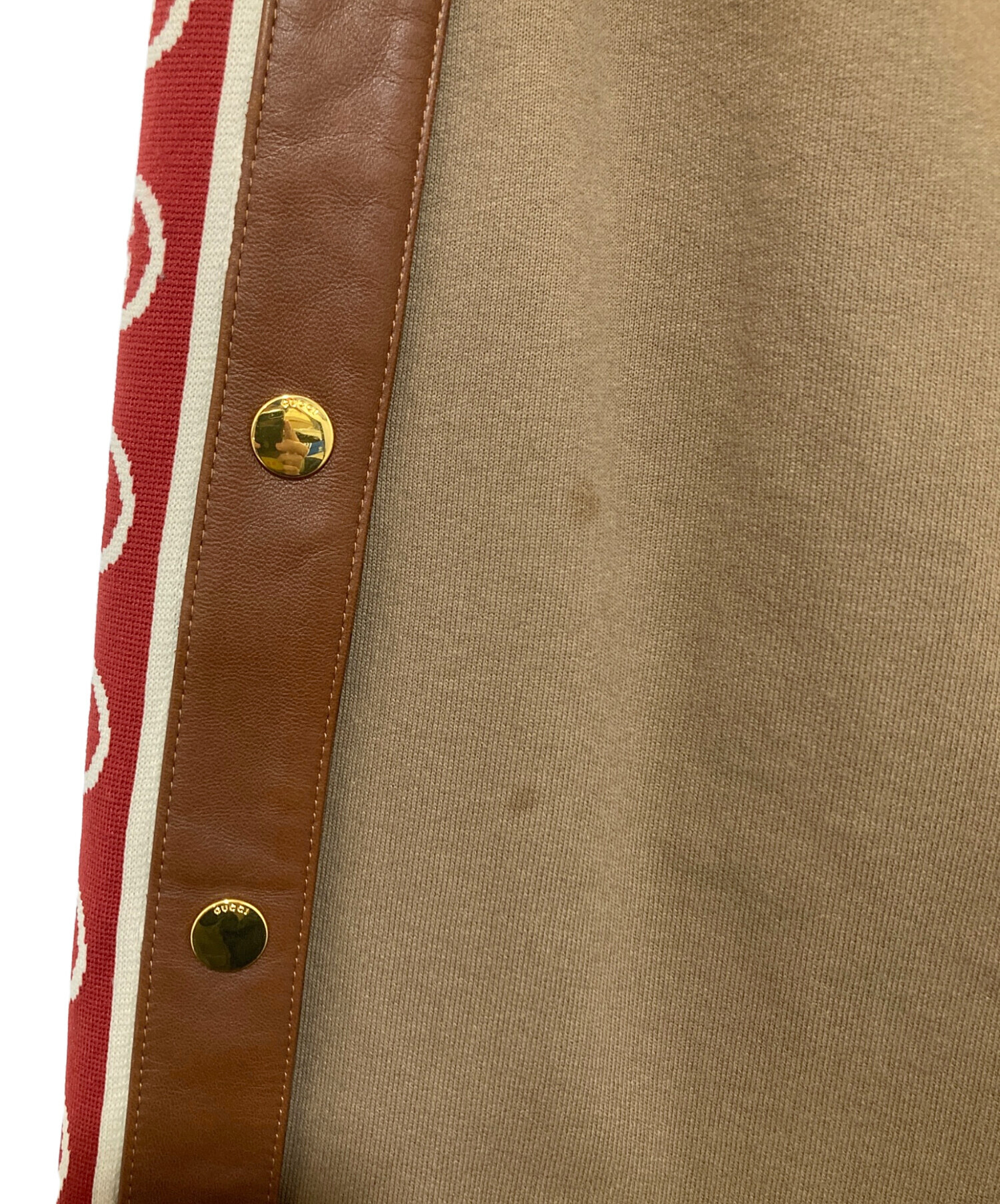 中古・古着通販】GUCCI (グッチ) サイドロゴスウェットパンツ ブラウン