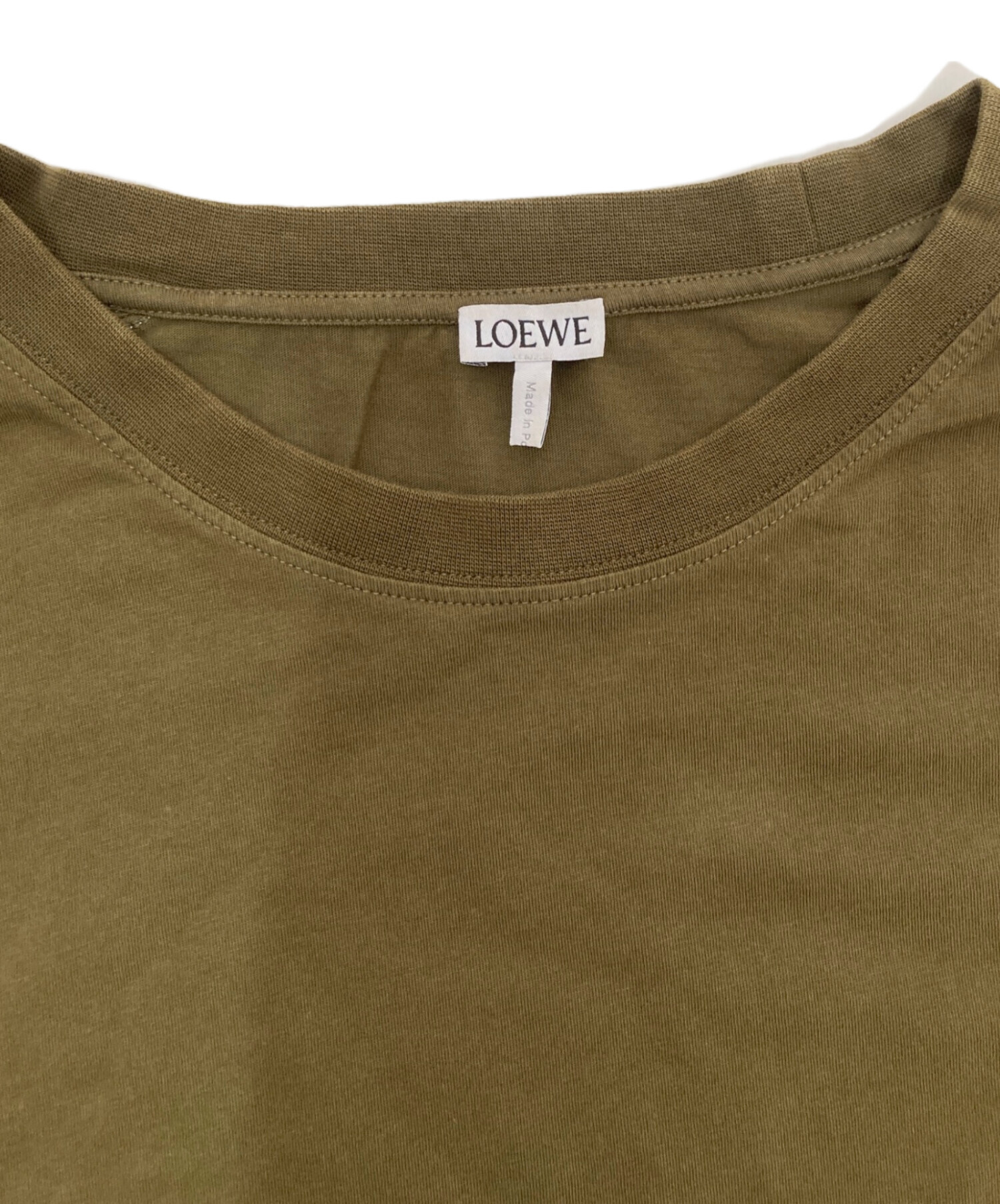 中古・古着通販】LOEWE (ロエベ) アナグラムTシャツ カーキ サイズ:L 