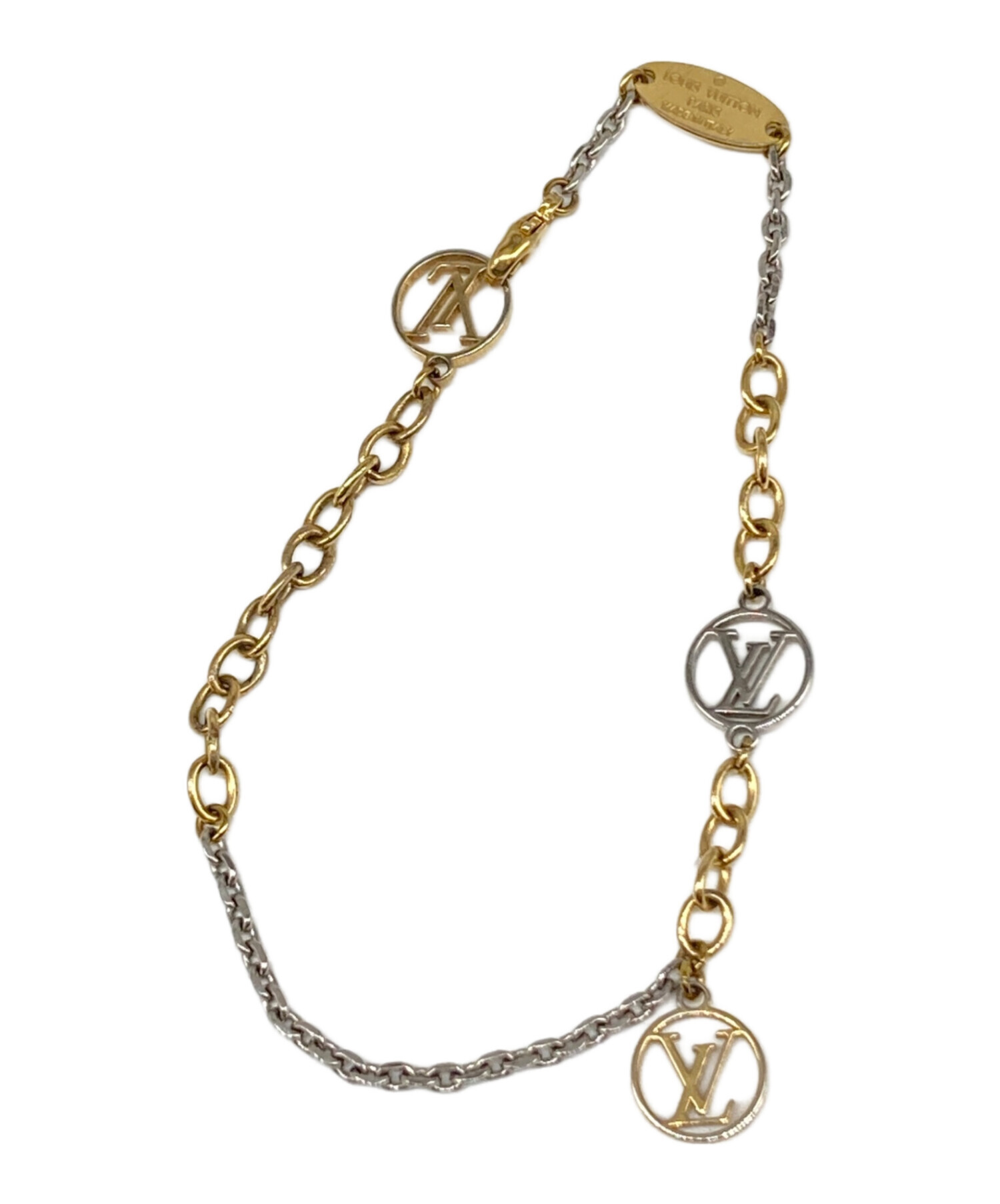 ✨美品✨ ルイヴィトン ブレスレット ロゴマニア　GP×シルバー 中古・古着通販】LOUIS VUITTON (ルイ ヴィトン) ブラスレ ロゴ