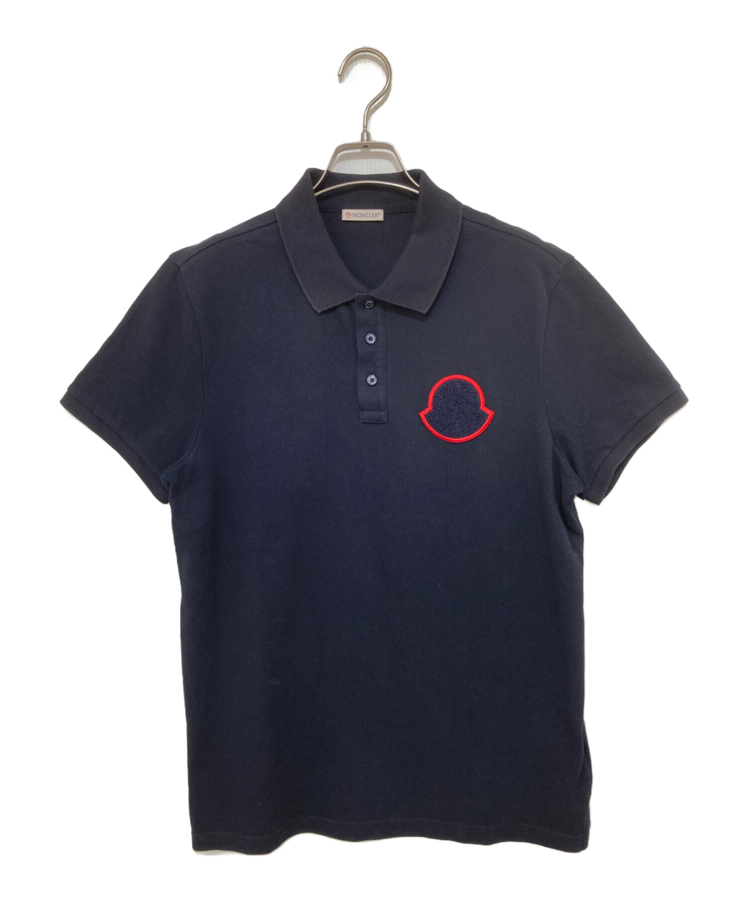 中古・古着通販】MONCLER (モンクレール) ポロシャツ ネイビー サイズ 