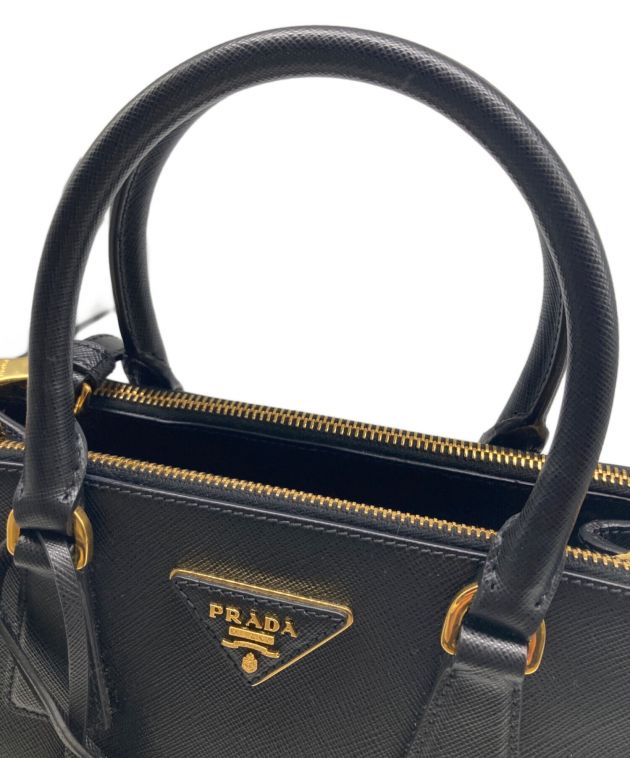 お*こ様 【激レア】プラダ サフィアーノ パンチングレザー ハンドバッグ 中古・古着通販】PRADA (プラダ) ガレリア サフィアーノ ルクス レザー