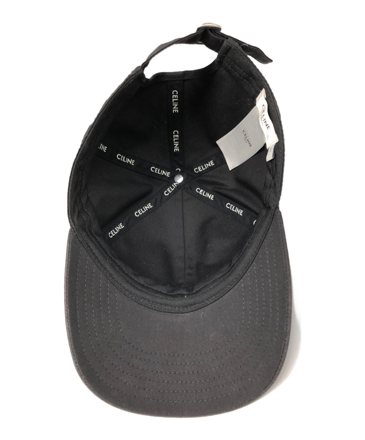 かべ【新品】CELINE ベースボールキャップ / コットン　黒 かべ【新品】CELINE ベースボールキャップ / コットン 黒 CELINE