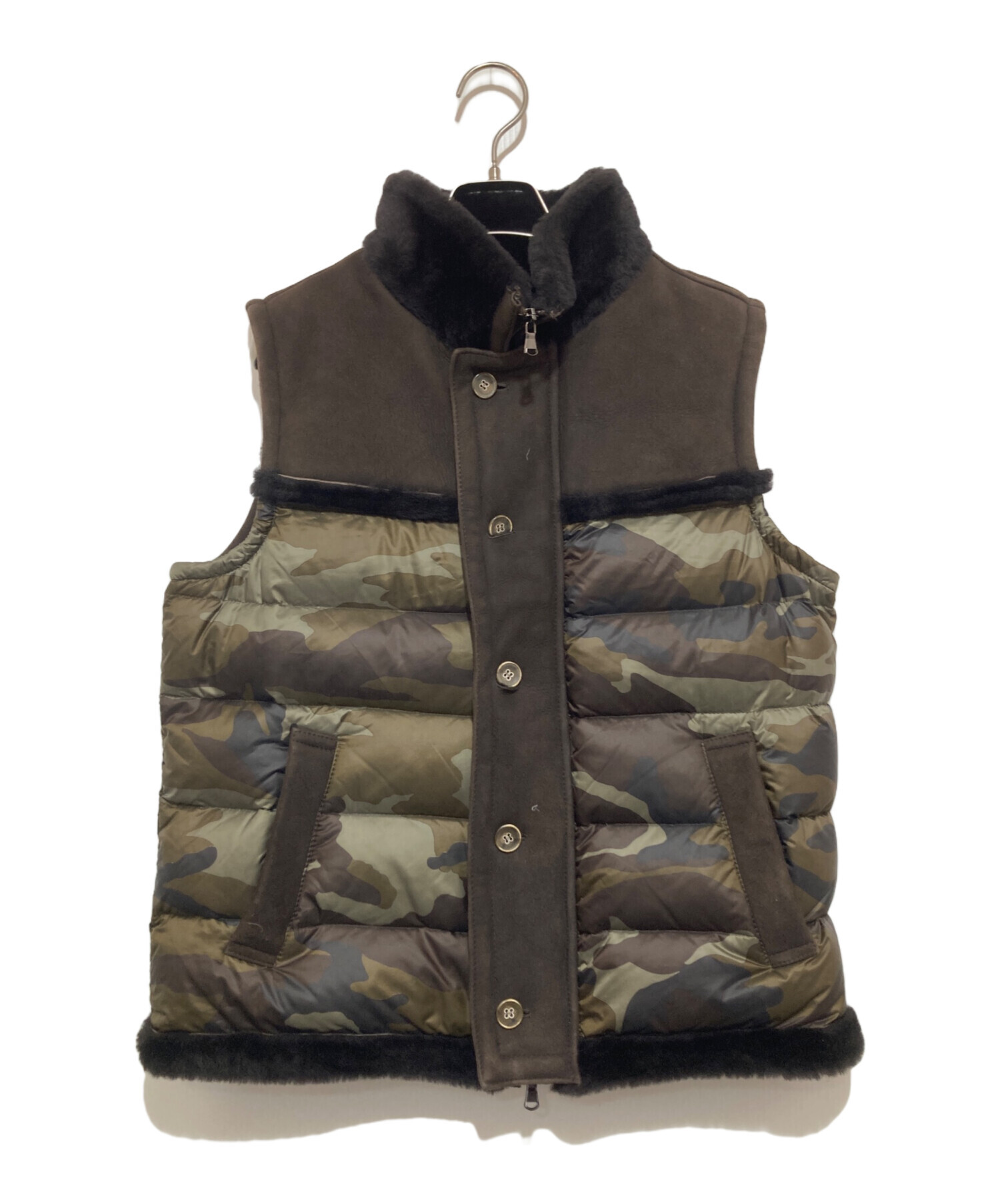 EMMETI エンメティ ムートン ダウンベスト ジレ 36 エンメティ / EMMETI / 切り替え ダウンベスト / ダウン × ムートン