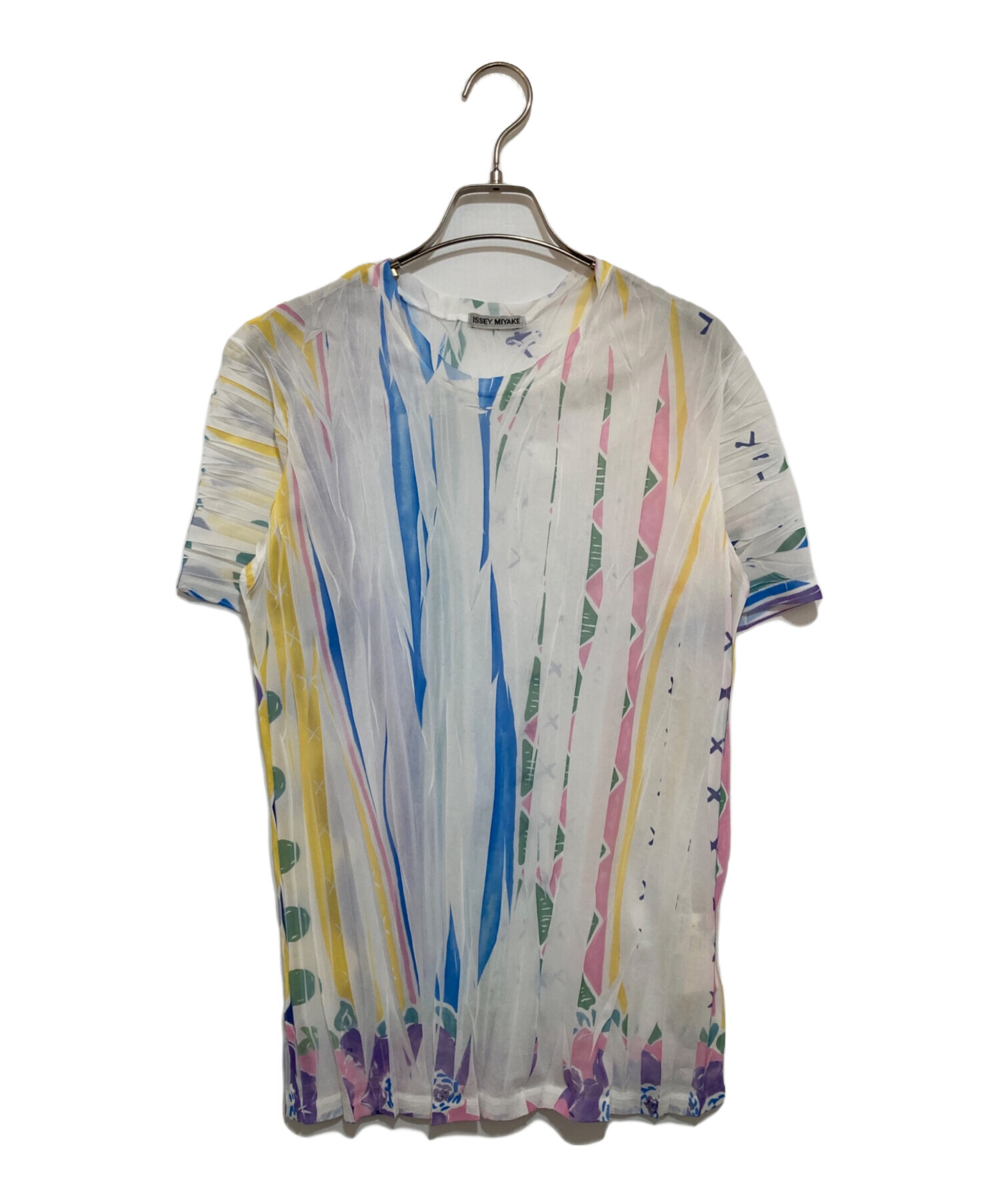 中古・古着通販】ISSEY MIYAKE (イッセイミヤケ) ノースリーブブラウス 