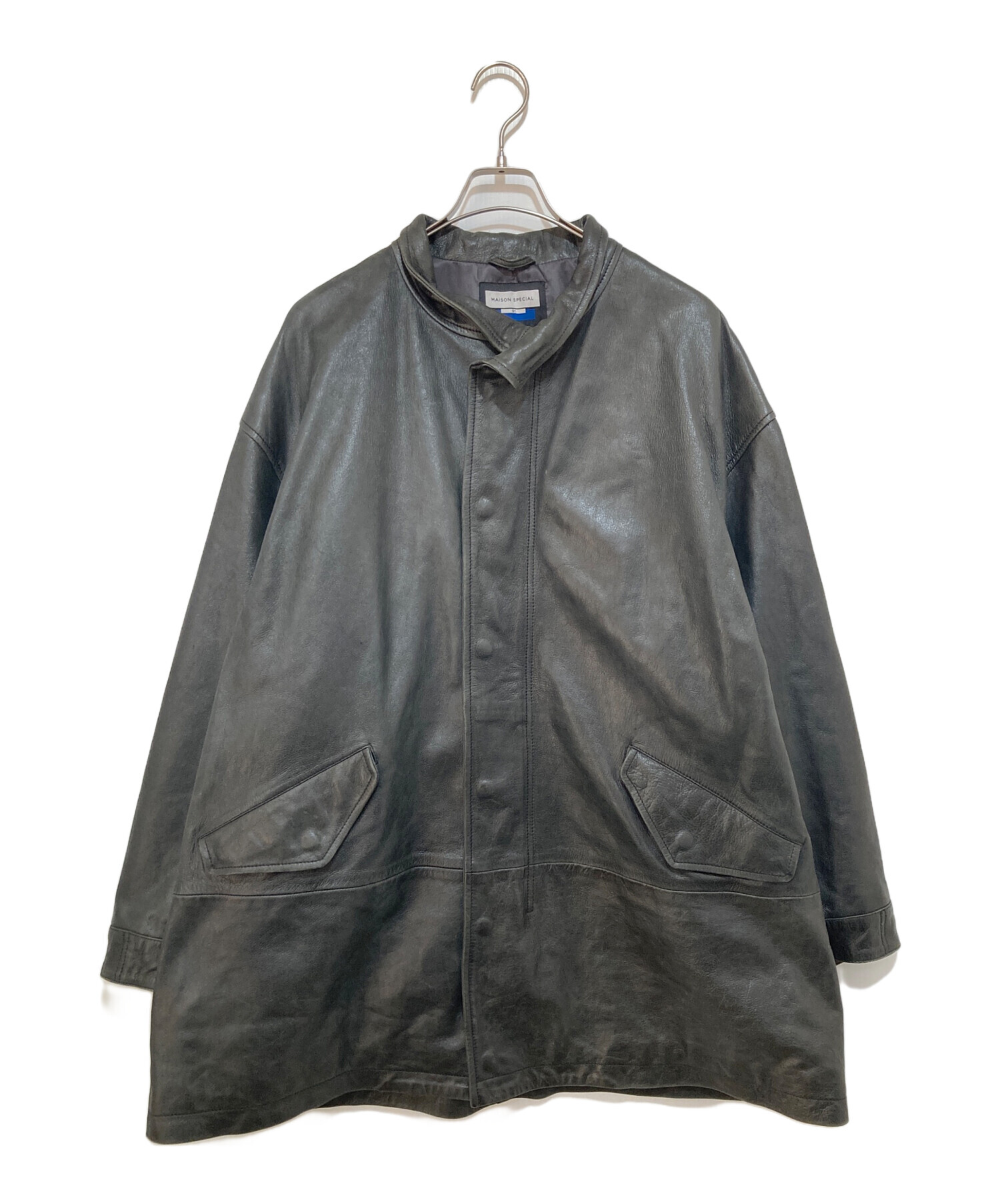 MAISON SPECIAL プライムオーバーショートモッズレザーブルゾン