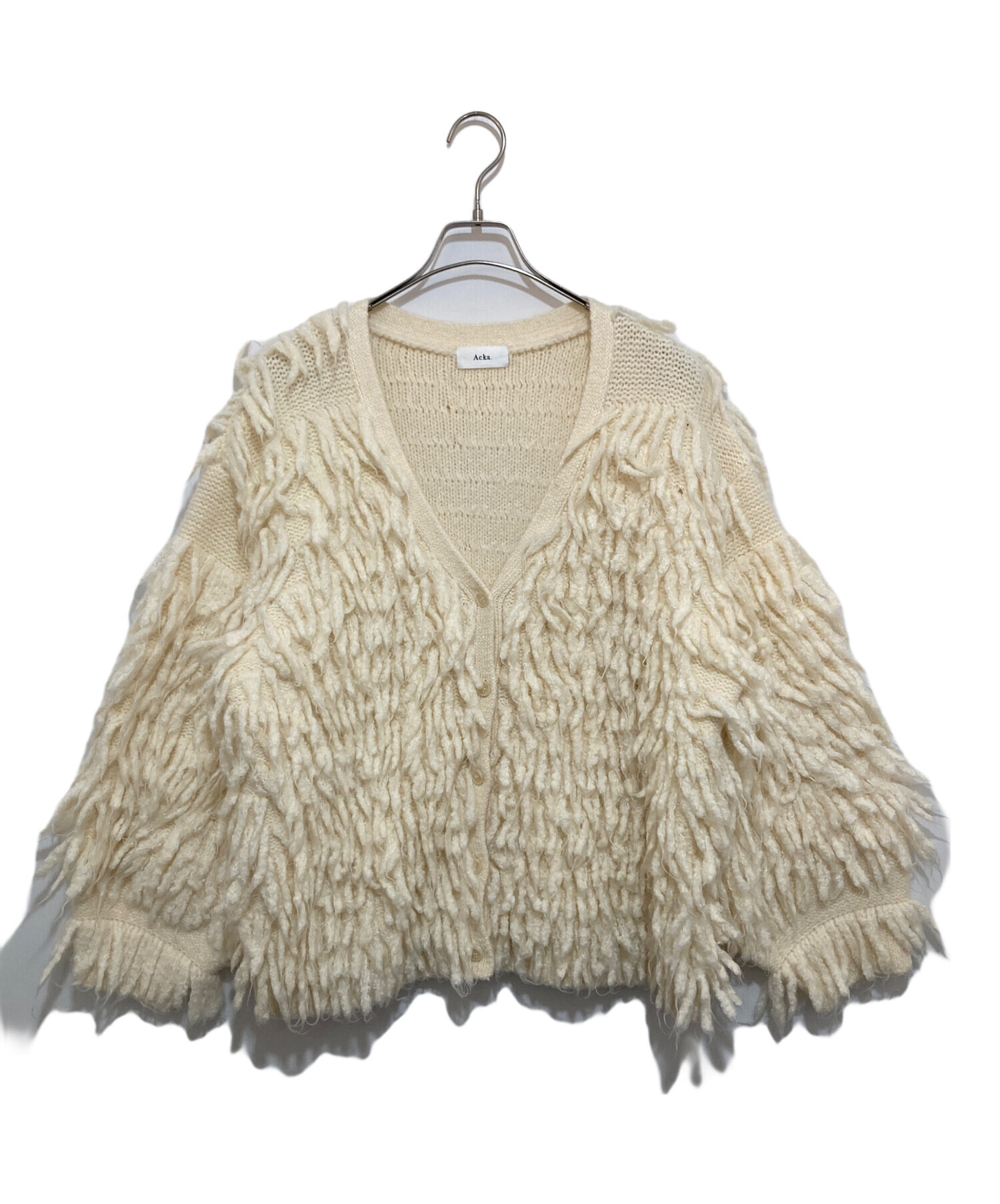 中古・古着通販】Acka. (エーシーケーエー) fringe volume cardigan 