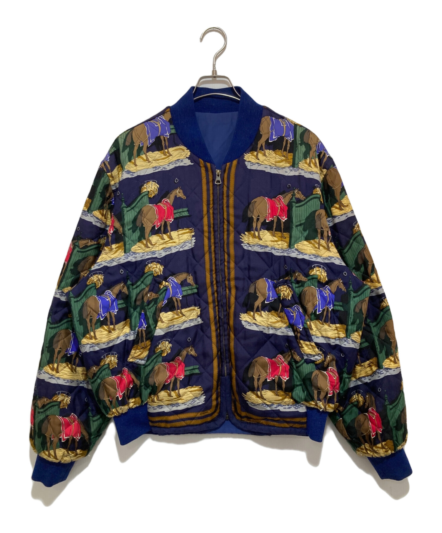 【中古品】中Hermès エルメス リバーシブル ジャケット表記 中古・古着通販】HERMES (エルメス) プリントリバーシブルジャケット