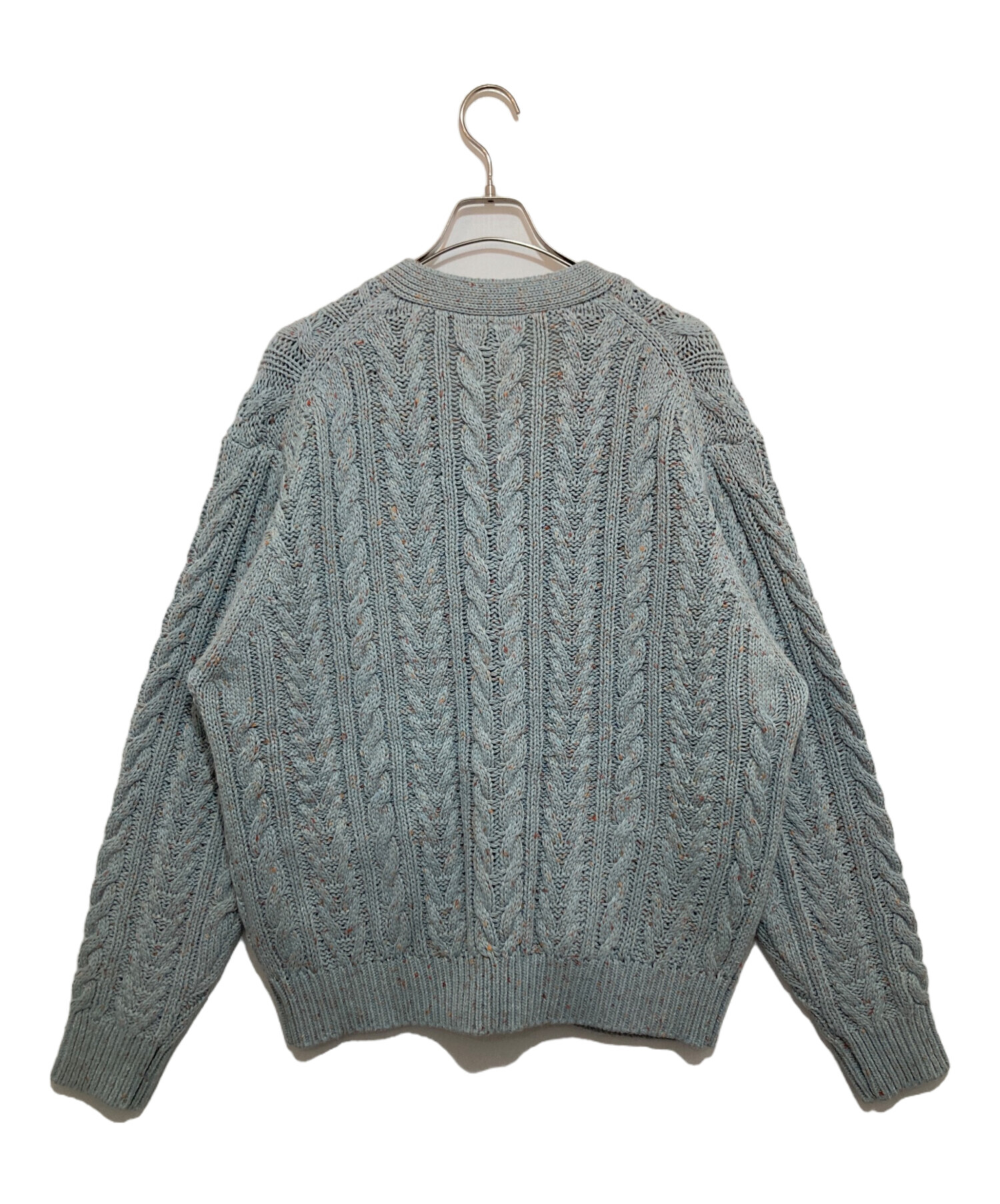 中古・古着通販】FTC (エフティーシー) CABLE KNIT CARDIGAN ブルー