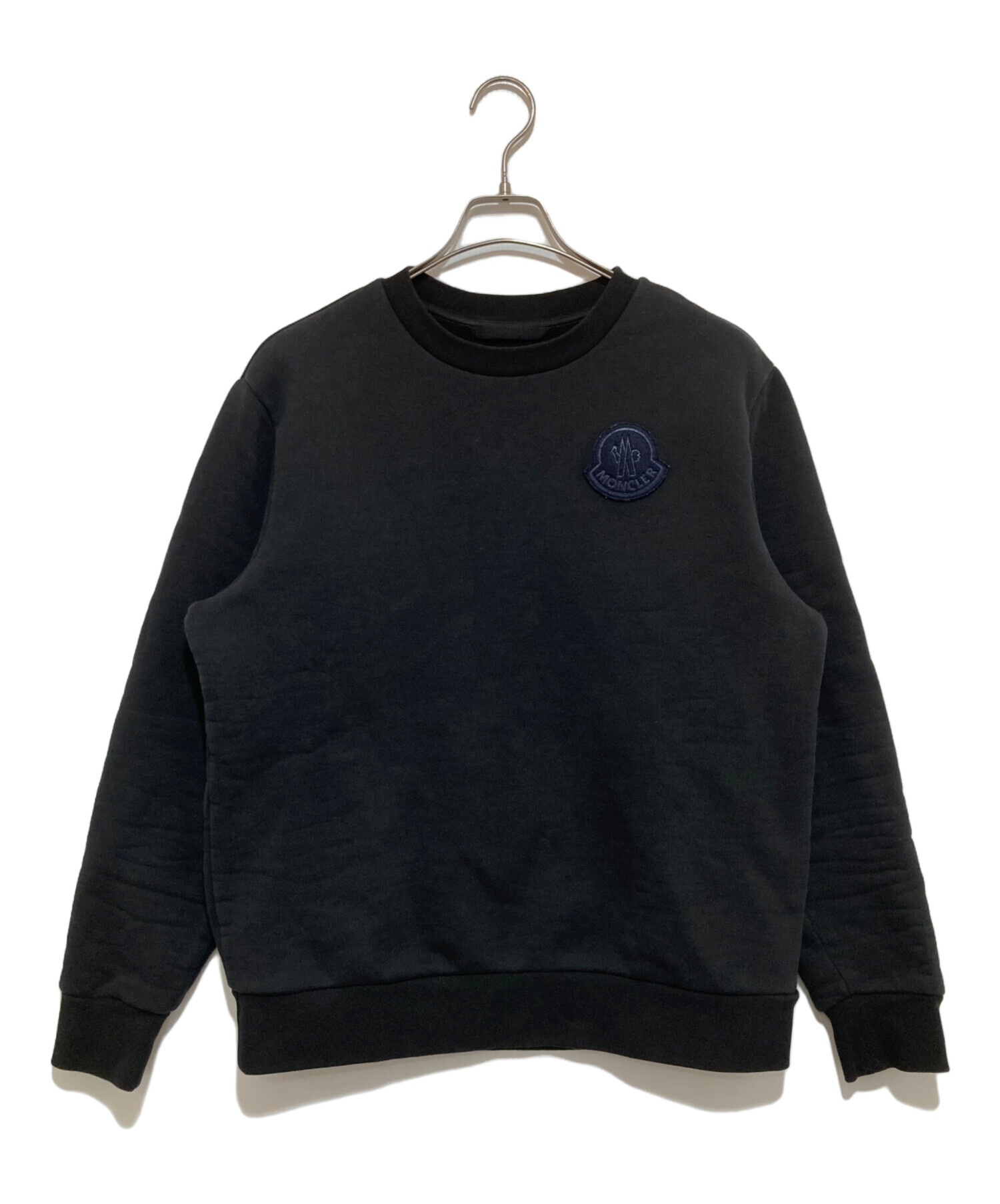 中古・古着通販】MONCLER (モンクレール) BLACK LOGO SWEATSHIRT