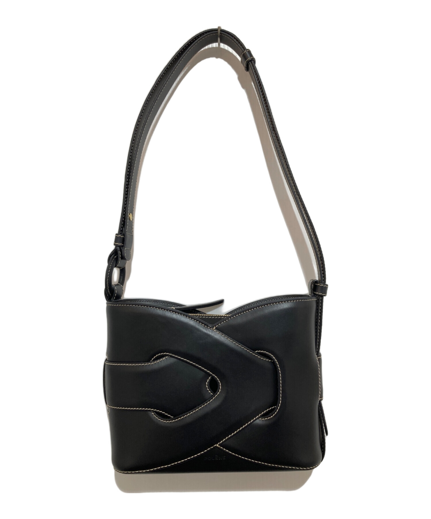 POLENE ブラックショルダーバッグ