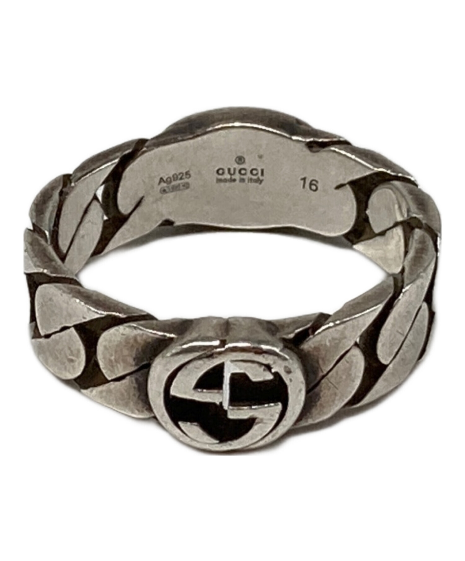 中古・古着通販】GUCCI (グッチ) インターロッキングGワイドリング 