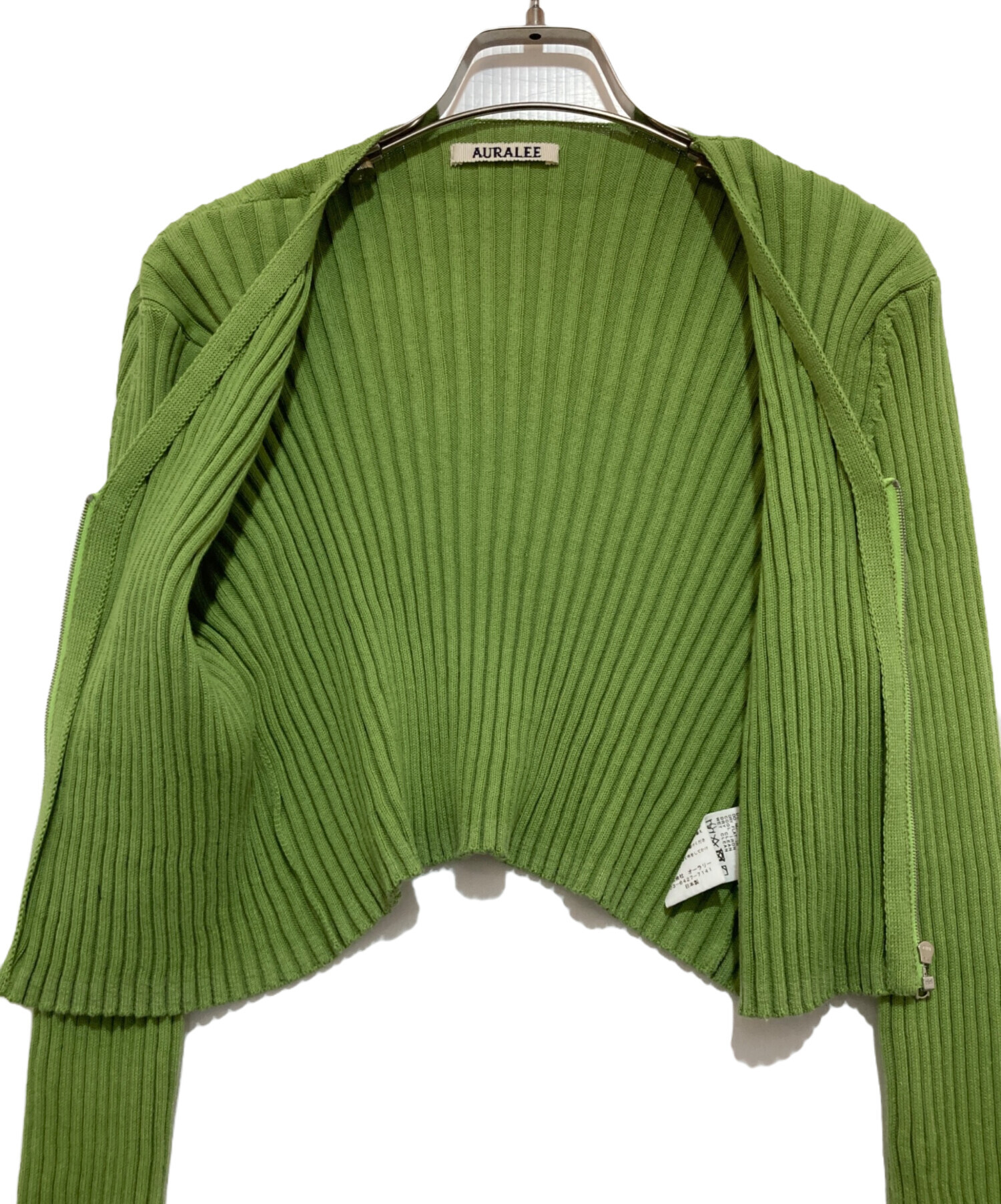 中古・古着通販】AURALEE (オーラリー) DRY COTTON WIDE RIB KNIT ZIP 