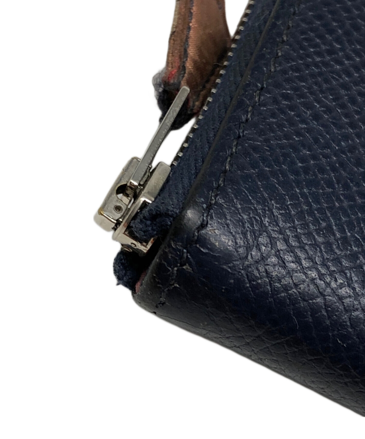 中古・古着通販】HERMES (エルメス) レザー長財布 ネイビー｜ブランド 