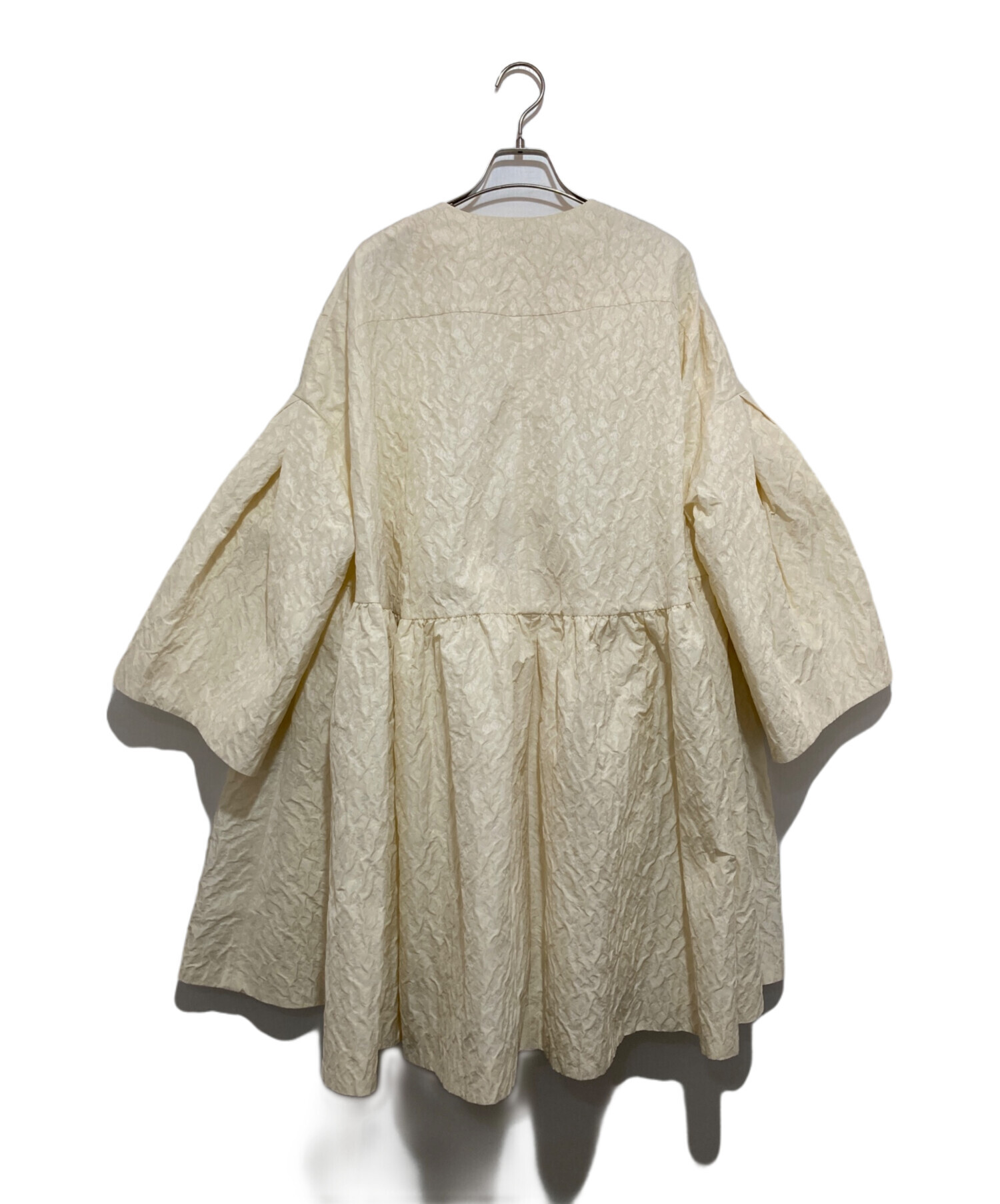 コラム　コート　美品 中古・古着通販】COLUMN (コラム) ジャカードコート アイボリー サイズ