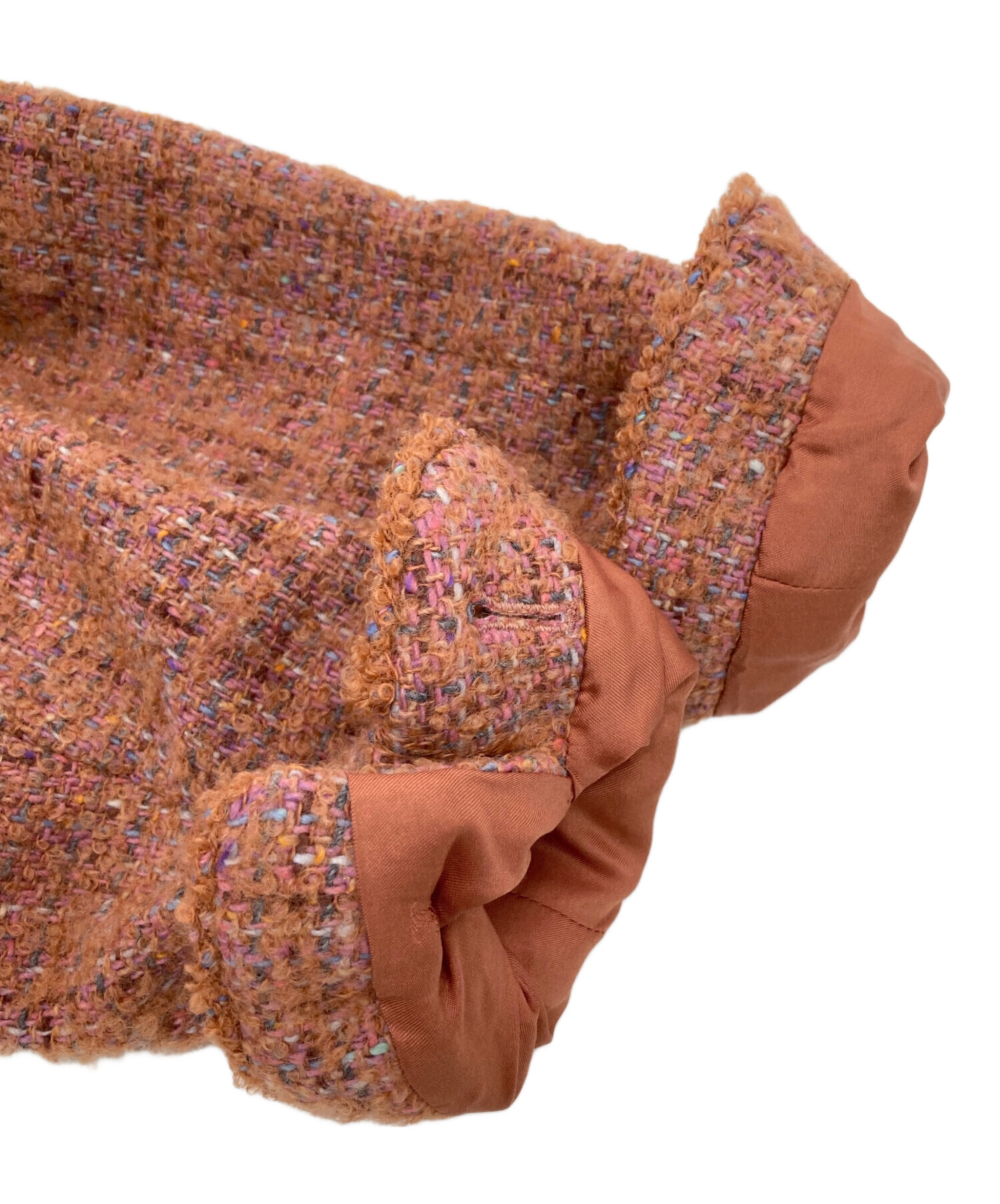 中古・古着通販】CHANEL (シャネル) モヘア混 ツイード ノーカラー