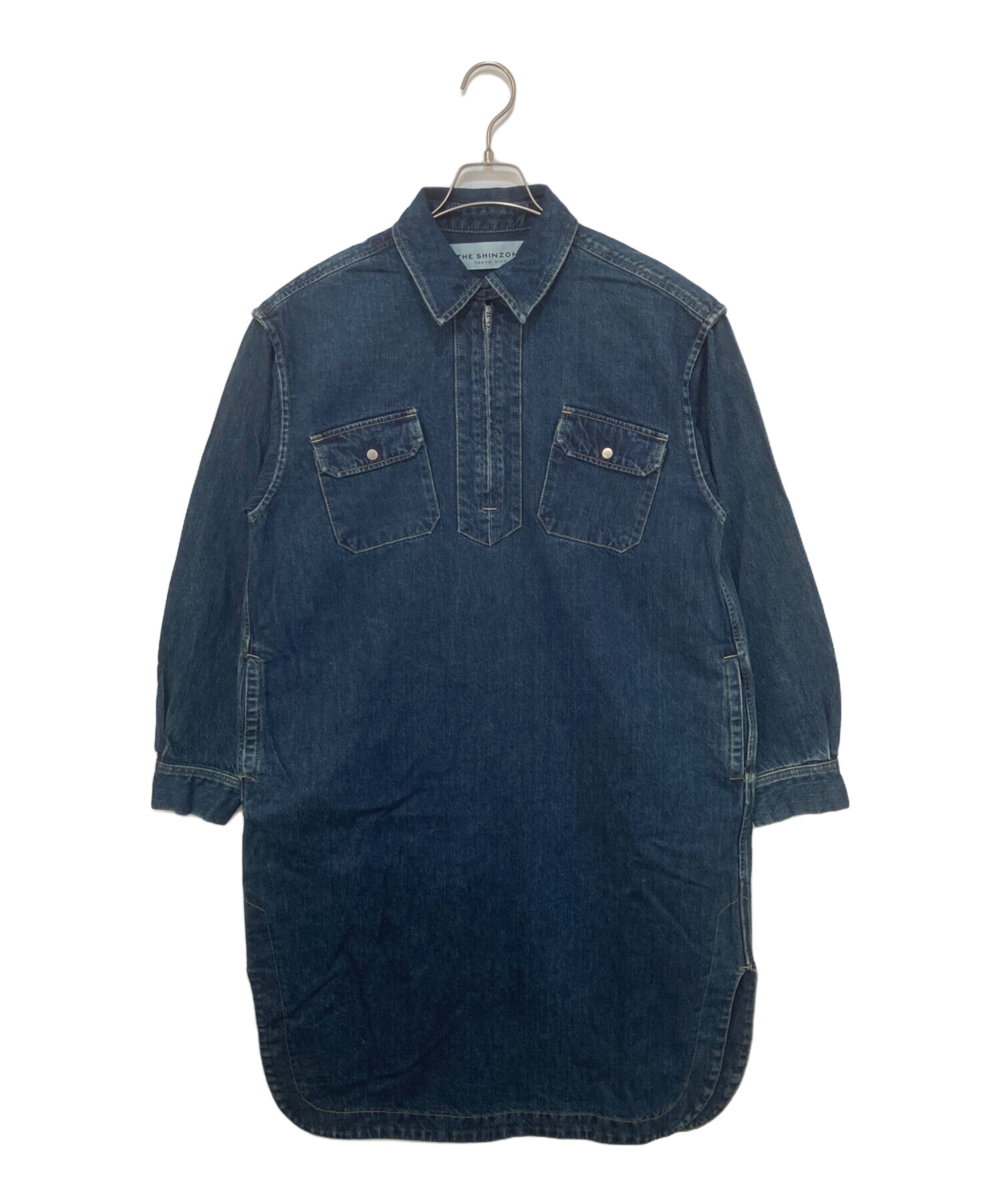 中古・古着通販】THE SHINZONE (ザ シンゾーン) HALF ZIP DENIM DRESS 