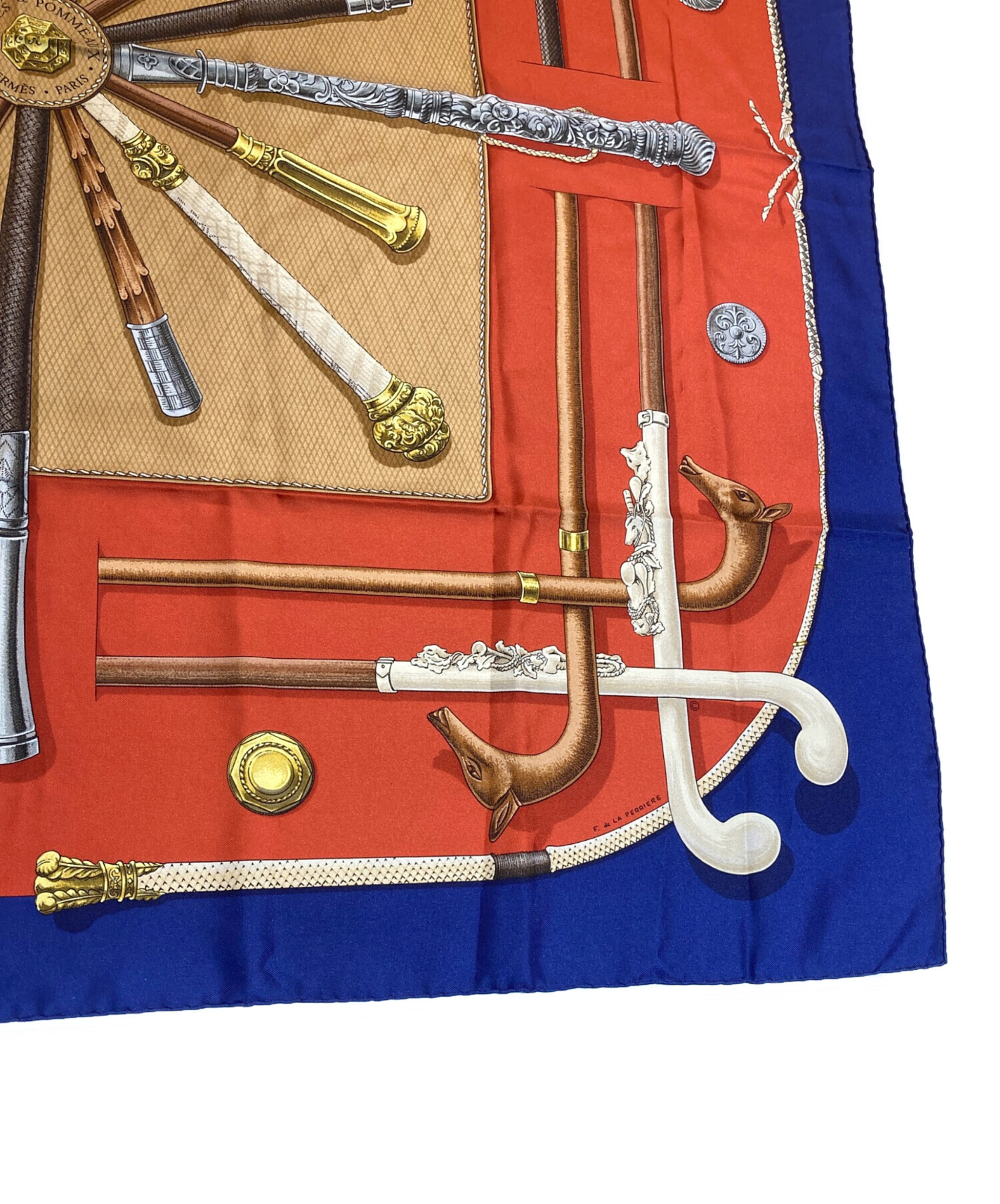 中古・古着通販】HERMES (エルメス) カレ90 CANESS et POMMEAUX 