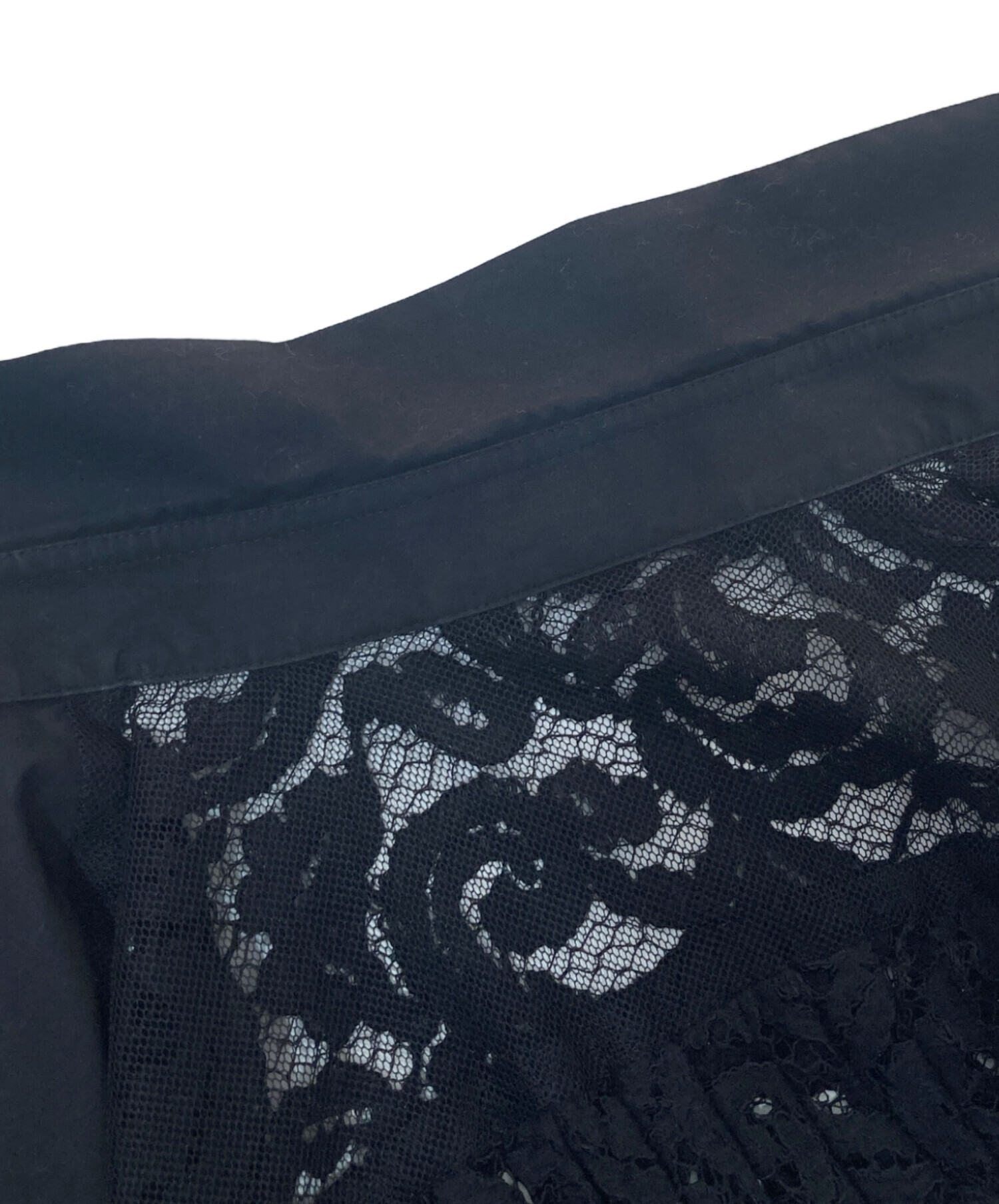 中古・古着通販】sacai (サカイ) バックレースブラウス ブラック
