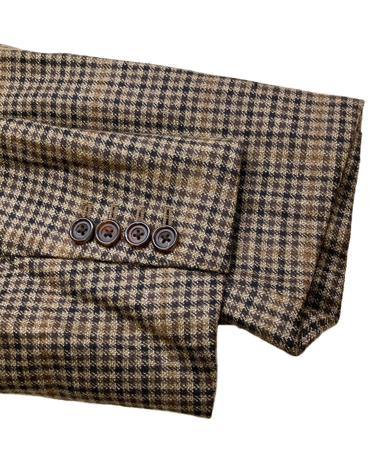 新品　美品　Kitonキートン　カシミア100% ジャケット　ギンガムチェック 中古・古着通販】kiton (キートン) カシミヤ100％段返り3つ釦