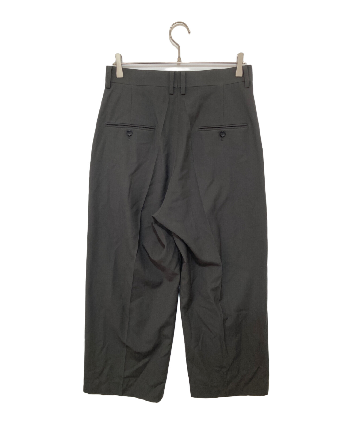 light wool gabardine uniform wide pants WOOL GABARDINE CITY