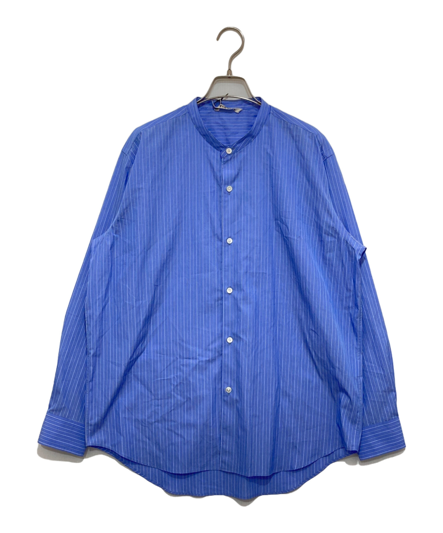 AURALEE オーラリー ﾌﾞﾙｰ SUVIN HIGH COUNT CLOTH ｽﾄﾗｲﾌﾟｼｬﾂ 5 AURALEE 