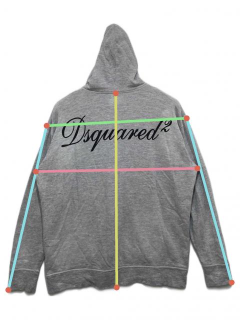 DSQUARED2 パーカー Mサイズ バード ジップアップ グレー DSQUARED2(ディースクエアード) ジップパーカー（パーカー） | OFF