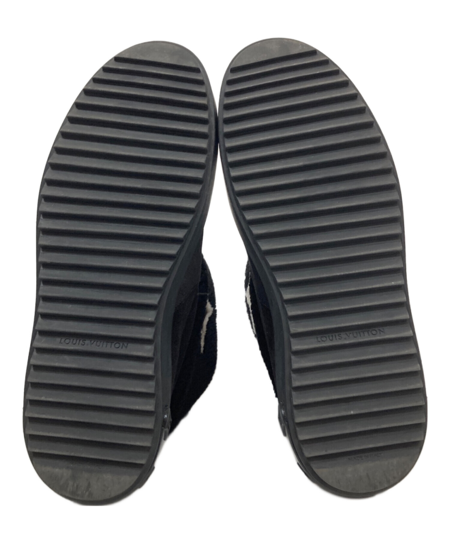 【美品】LOUIS VUITTON スノードロップ・ラインアンクルブーツブラック スノードロップ・ライン アンクルブーツ (Louis Vuitton/ショート