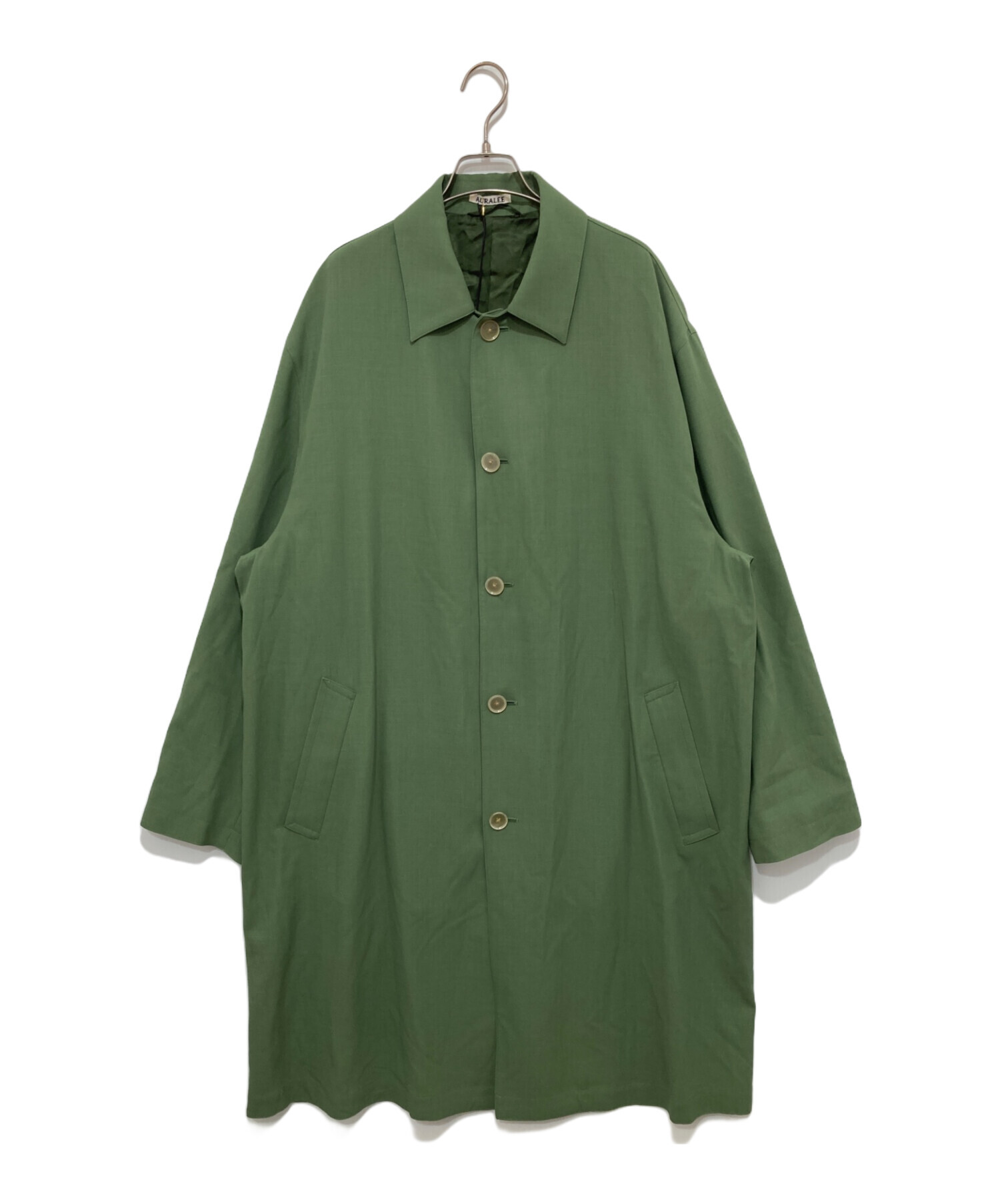 AURALEE AHOODED フード オーラリー　ウール　コート　グリーン 中古・古着通販】AURALEE (オーラリー) HARD Twist Wool TWILL Soutien
