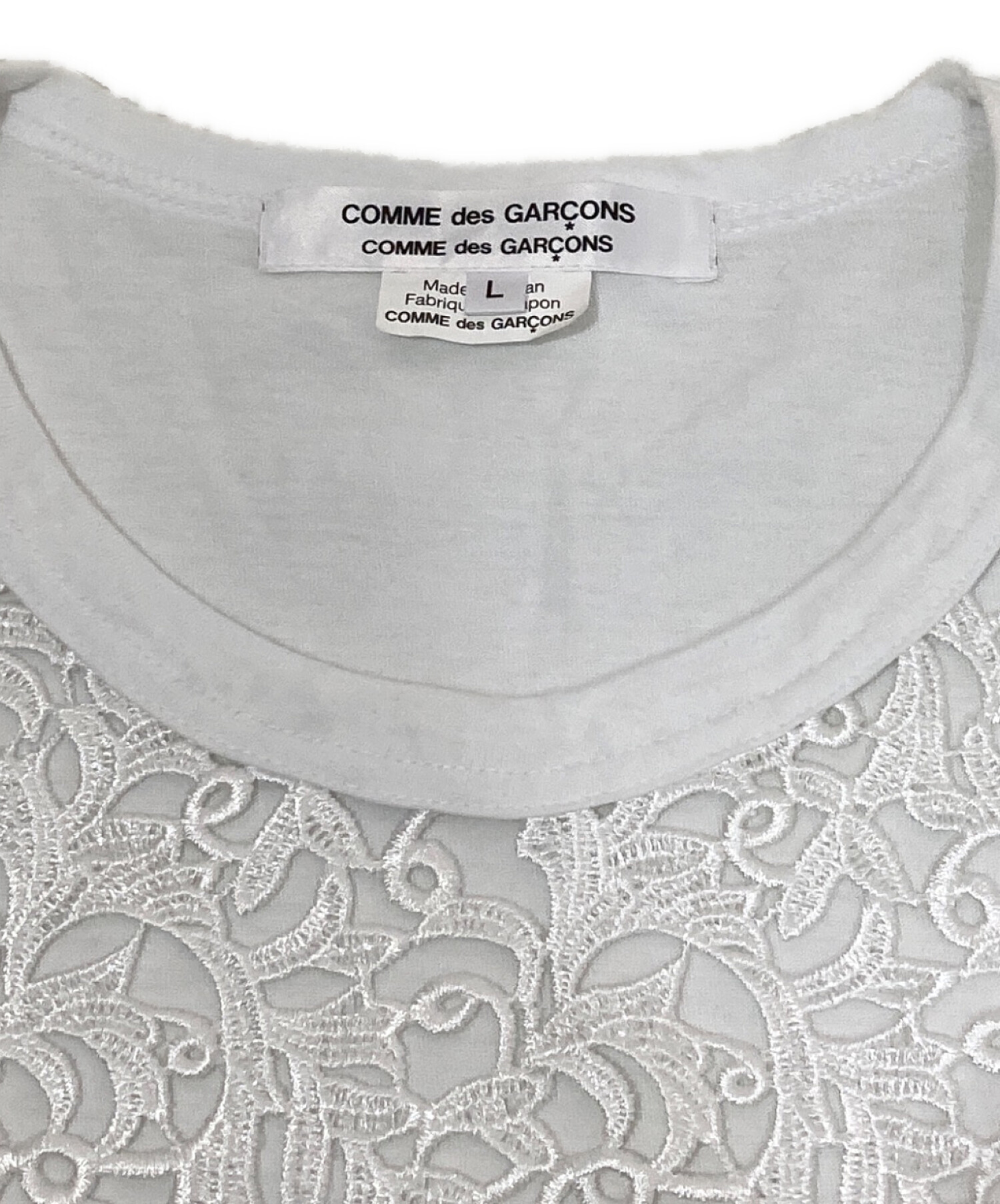 中古・古着通販】COMME des GARCONS (コムデギャルソン) レースTシャツ
