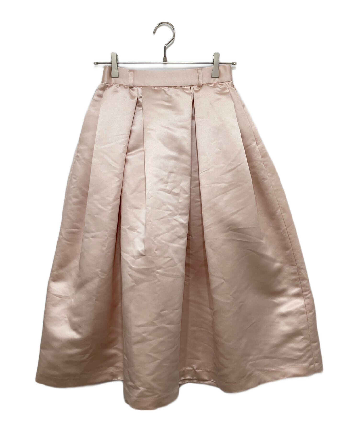 新品未使用　HEVE Satin Dress Tuck SK 中古・古着通販】Heve (ヘイヴ) satin dress tuck SK ピンク サイズ:36