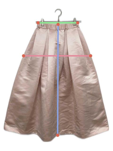 中古・古着通販】Heve (ヘイヴ) satin dress tuck SK ピンク サイズ:36