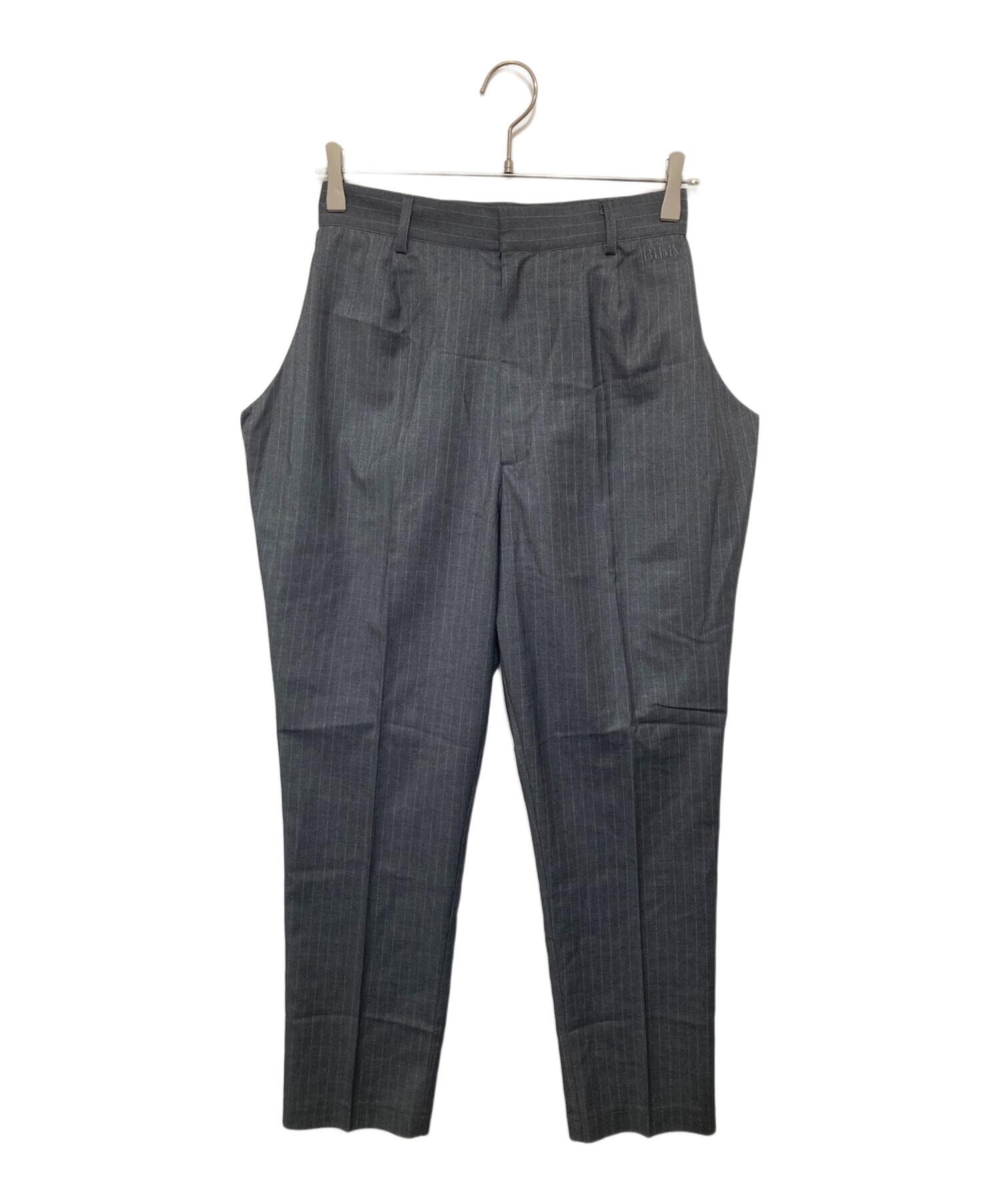 【完売品】 ballsy brothers スラックス ストライプ グレー M 中古・古着通販】Bibiy. (ビビィ) ストライプスラックス グレー サイズ