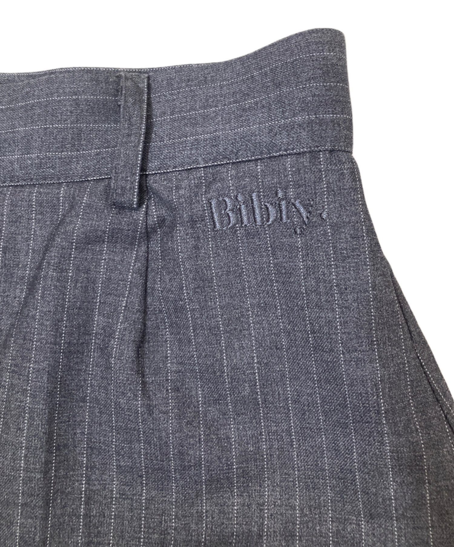 中古・古着通販】Bibiy. (ビビィ) ストライプスラックス グレー サイズ