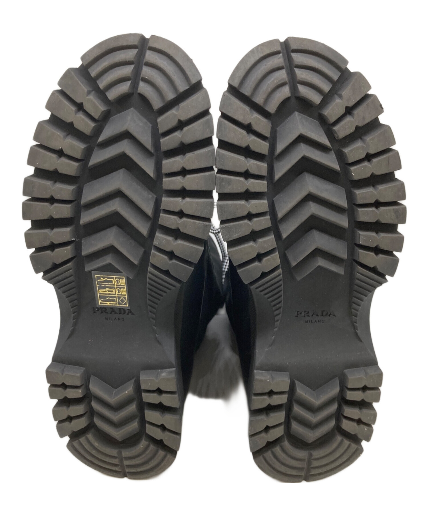 中古・古着通販】PRADA (プラダ) レースアップブーツ ロデオレザー 
