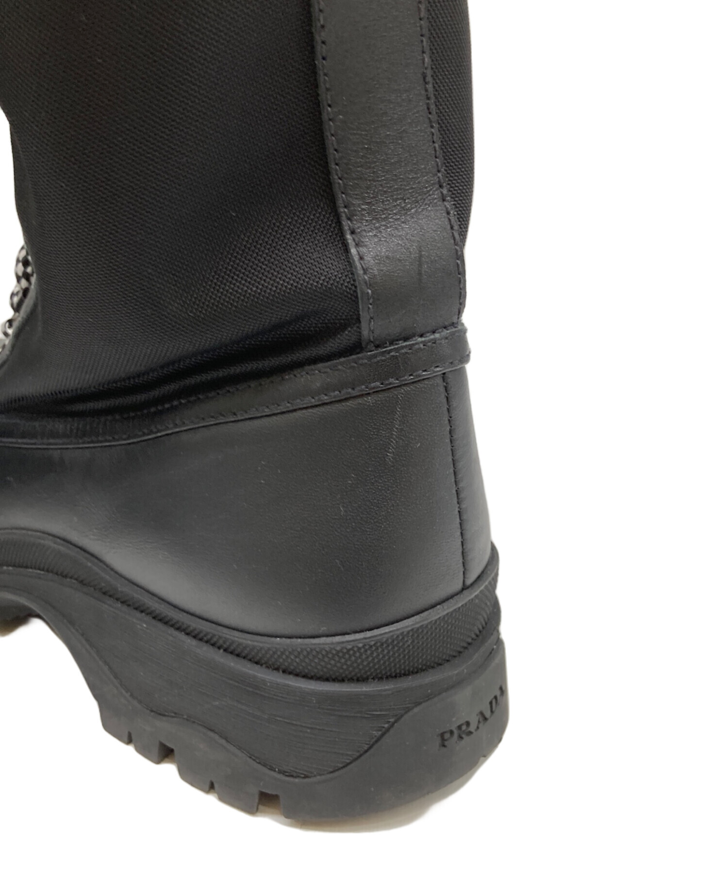 中古・古着通販】PRADA (プラダ) レースアップブーツ ロデオレザー