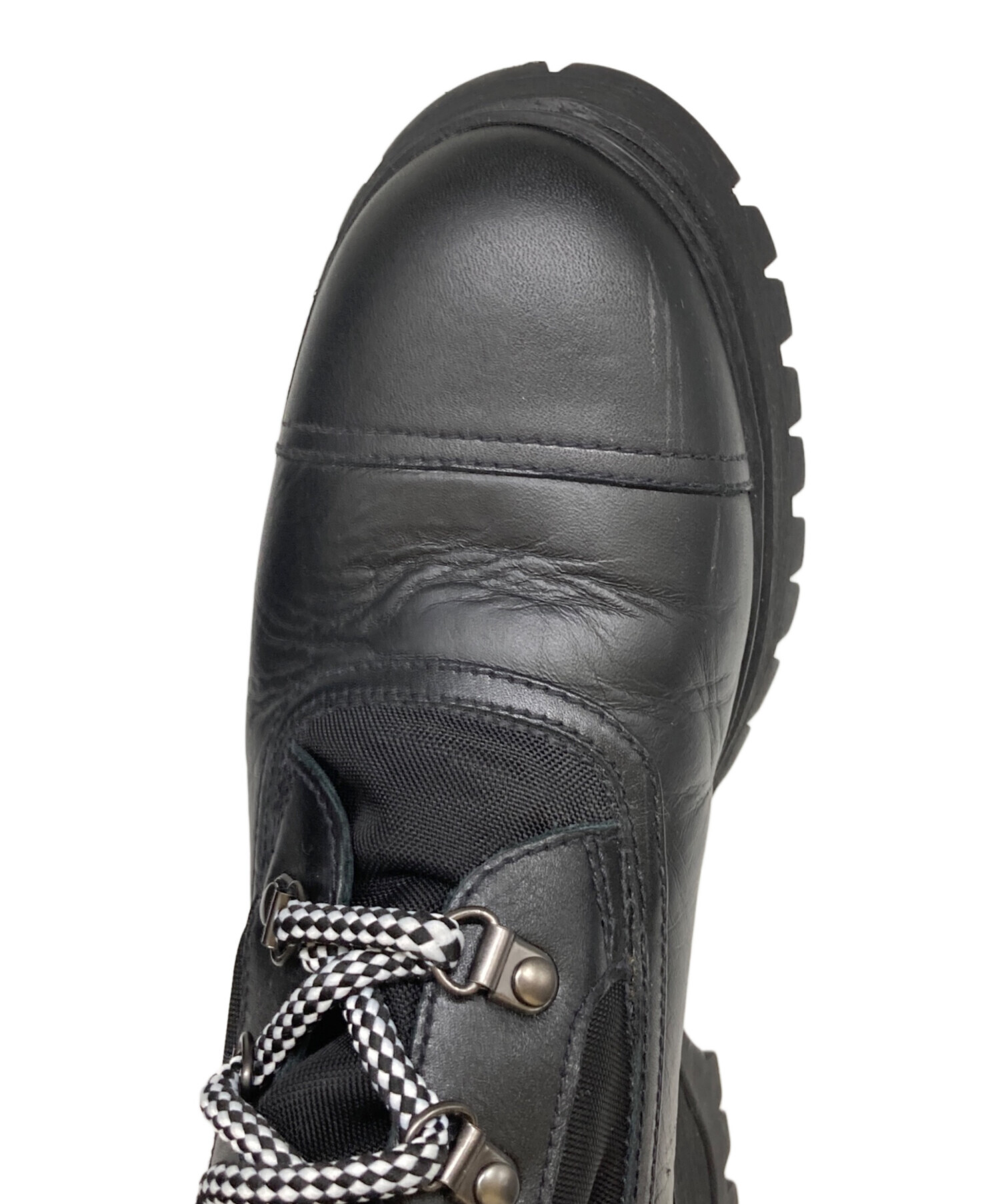中古・古着通販】PRADA (プラダ) レースアップブーツ ロデオレザー