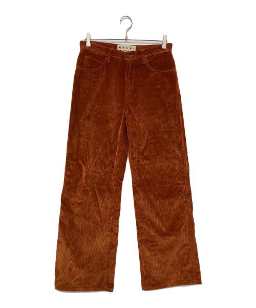 MARNI イタリア製 マルニ コーデュロイ ワイドパンツ ブラウン 中古・古着通販】MARNI (マルニ) コーデュロイフレアパンツ