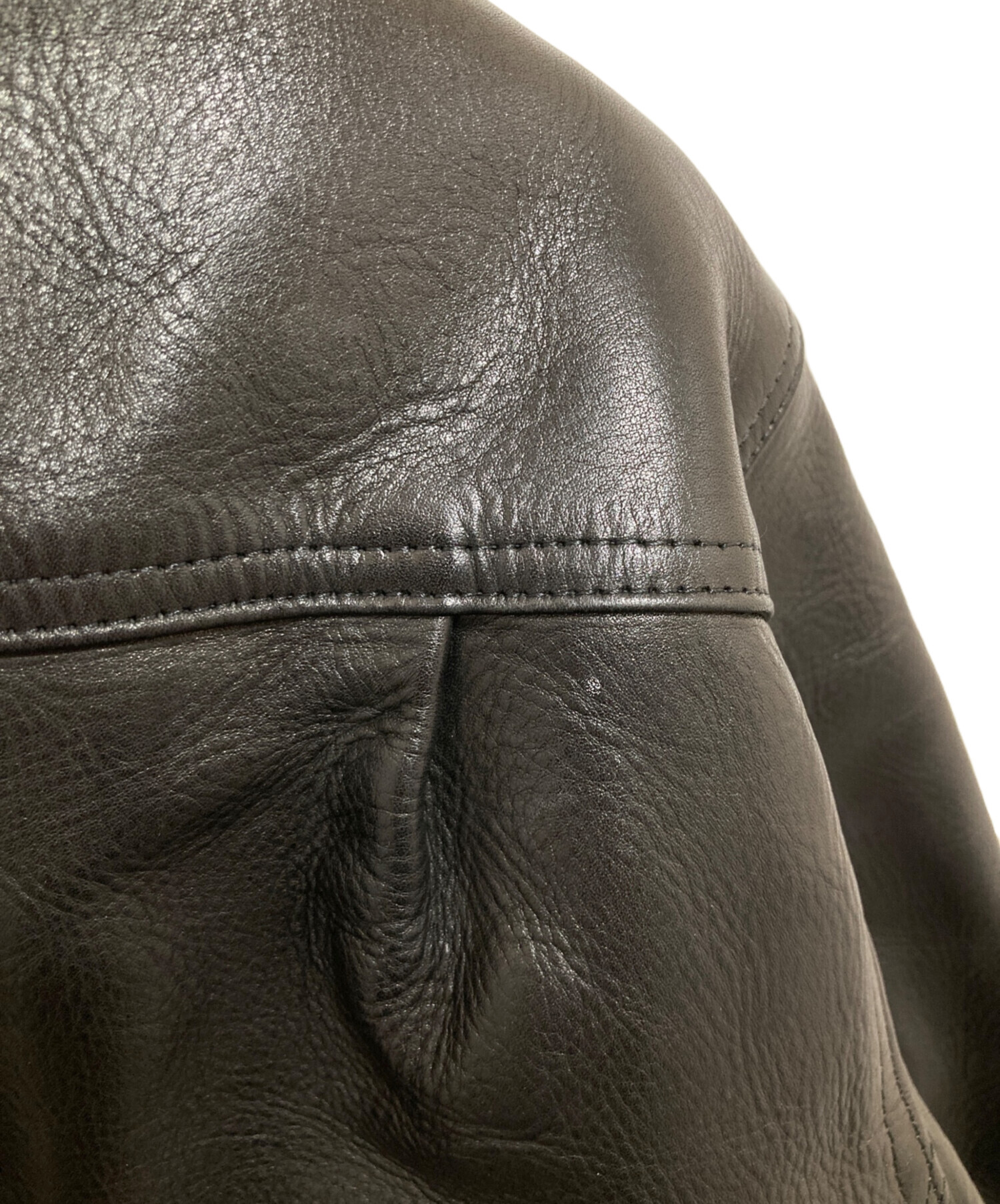 中古・古着通販】time in on (タイムイズオン) LEATHER TRUCKER JACKET