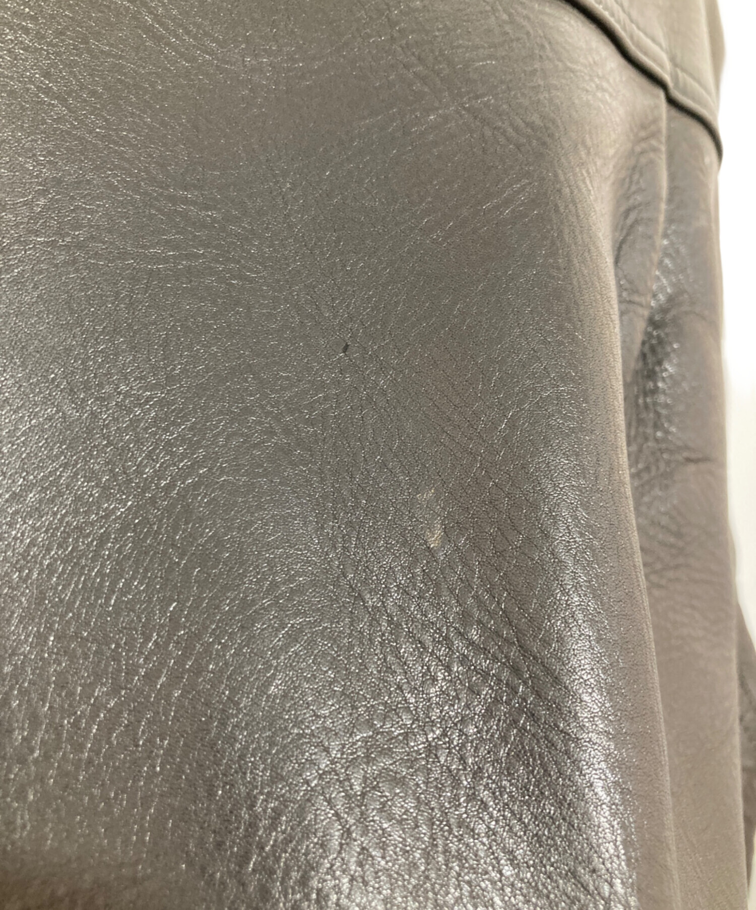 中古・古着通販】time in on (タイムイズオン) LEATHER TRUCKER JACKET