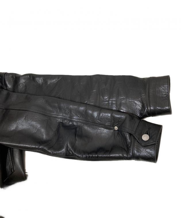 中古・古着通販】time in on (タイムイズオン) LEATHER TRUCKER JACKET