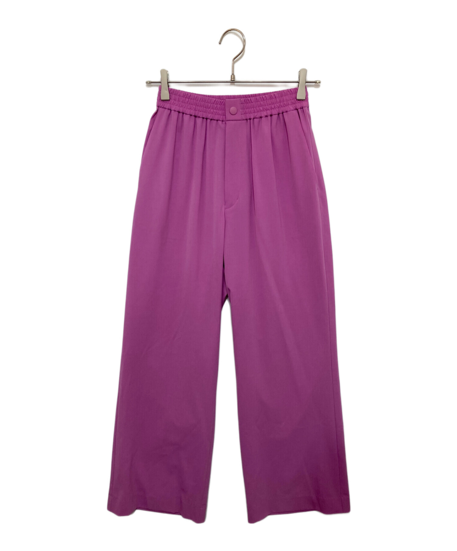 中古・古着通販】HYKE (ハイク) STRETCH WIDE LEG PANTS ピンク サイズ