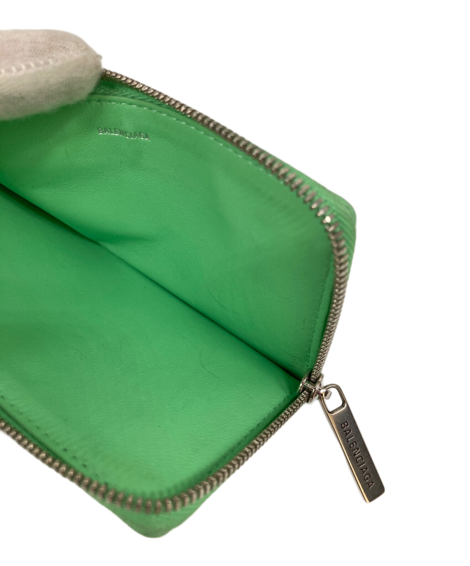 ★美品★BALENCIAGA グリーン フラグメントケース レザー ポーチ 新品】BALENCIAGA バレンシアガ フラグメントケースダークグリーン