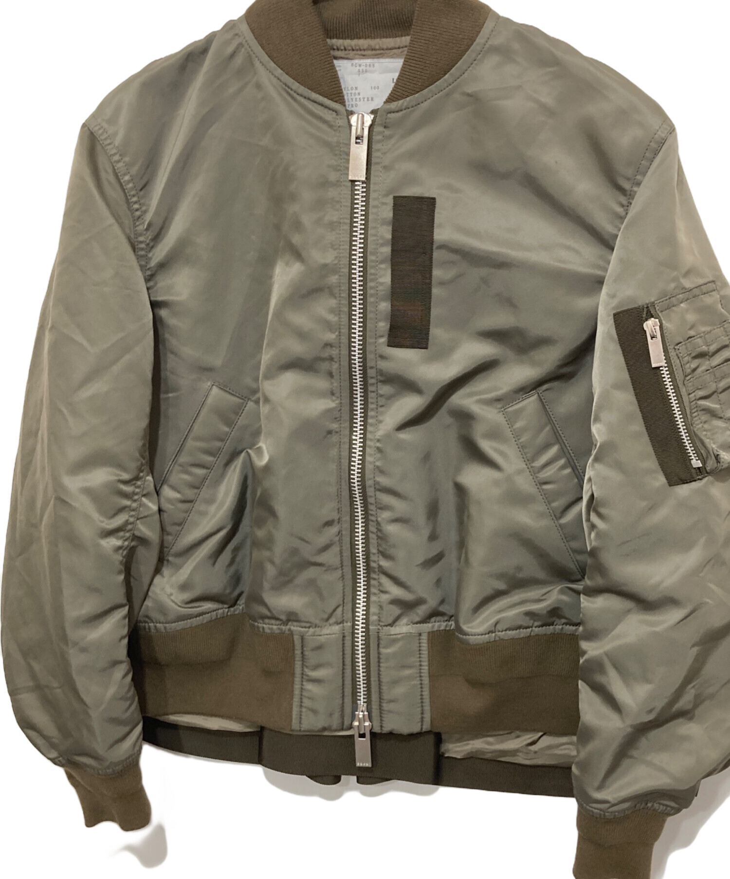 中古・古着通販】sacai (サカイ) Nylon Twill Blouson カーキ サイズ:1 