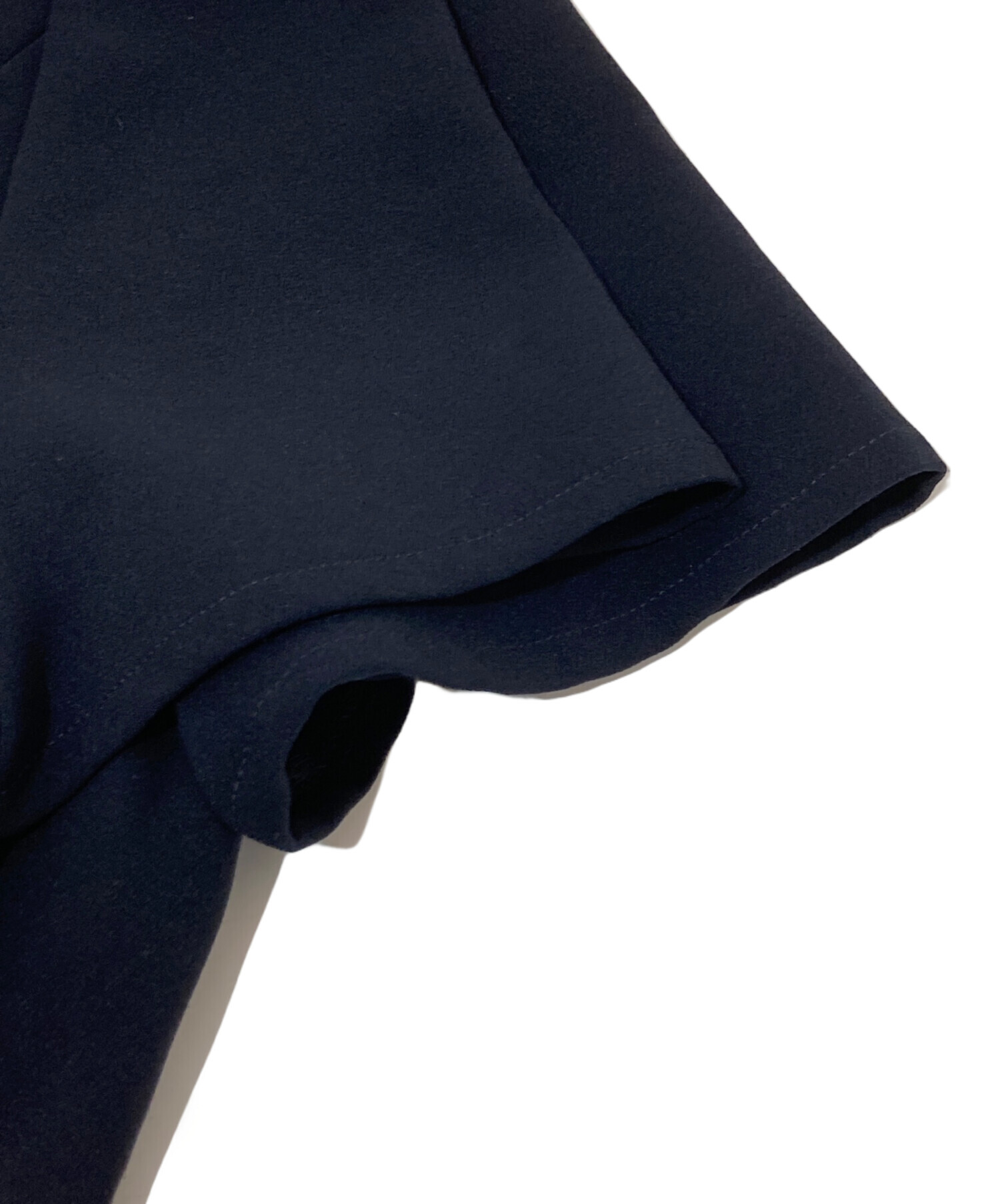 中古・古着通販】Rene (ルネ) 襟付き半袖ワンピース ブラック サイズ