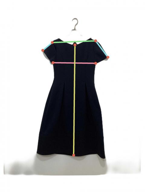 ❤︎ Rene ルネ 半袖 ワンピース ❤︎ 中古・古着通販】Rene (ルネ) 襟付き半袖ワンピース ブラック サイズ
